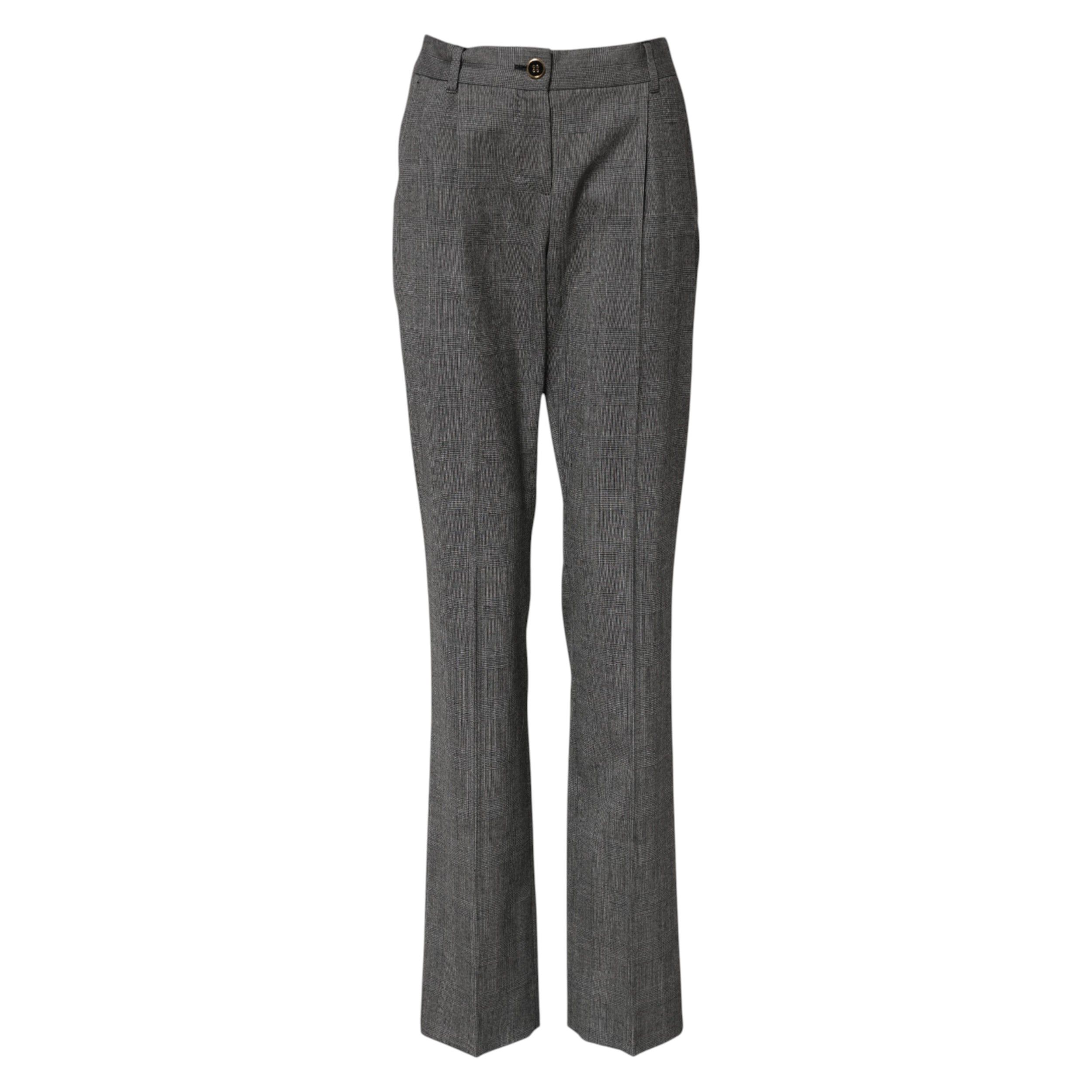 Checkered High Waist Flared Women's Pants - Dolce & Gabbana - Modalova