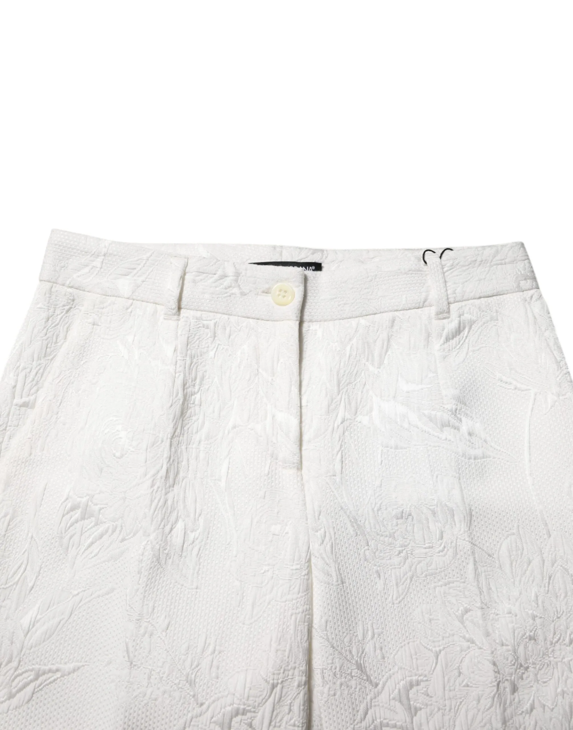Cotton Floral Jacquard Women's Pants - Dolce & Gabbana - Modalova
