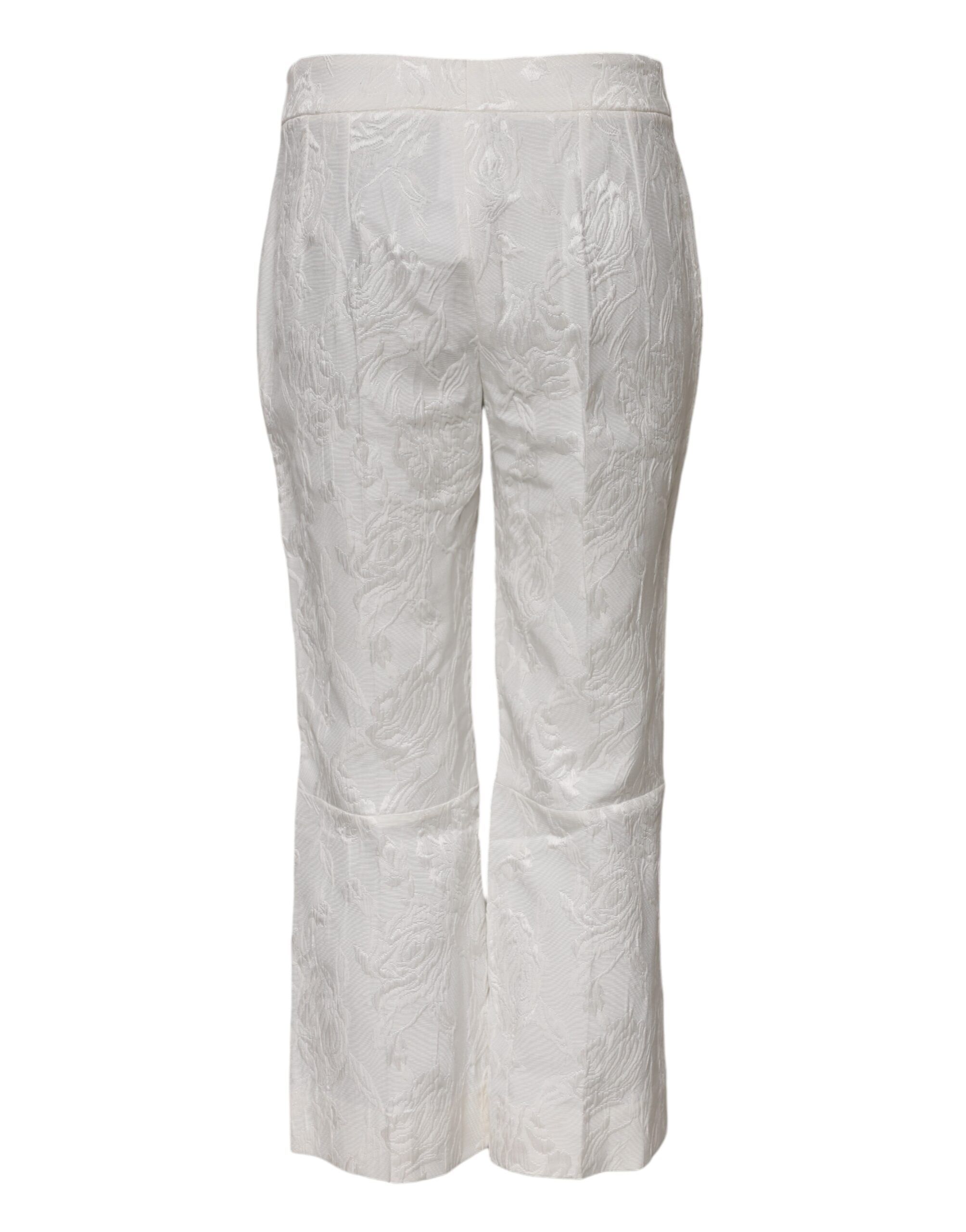 Cotton Floral Jacquard Women's Pants - Dolce & Gabbana - Modalova
