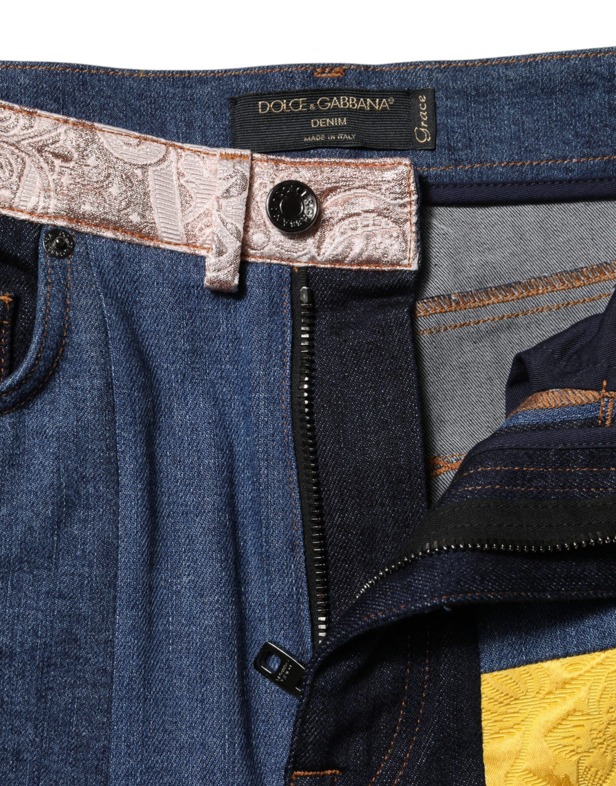 Patchwork Skinny Denim Women's Jeans - Dolce & Gabbana - Modalova