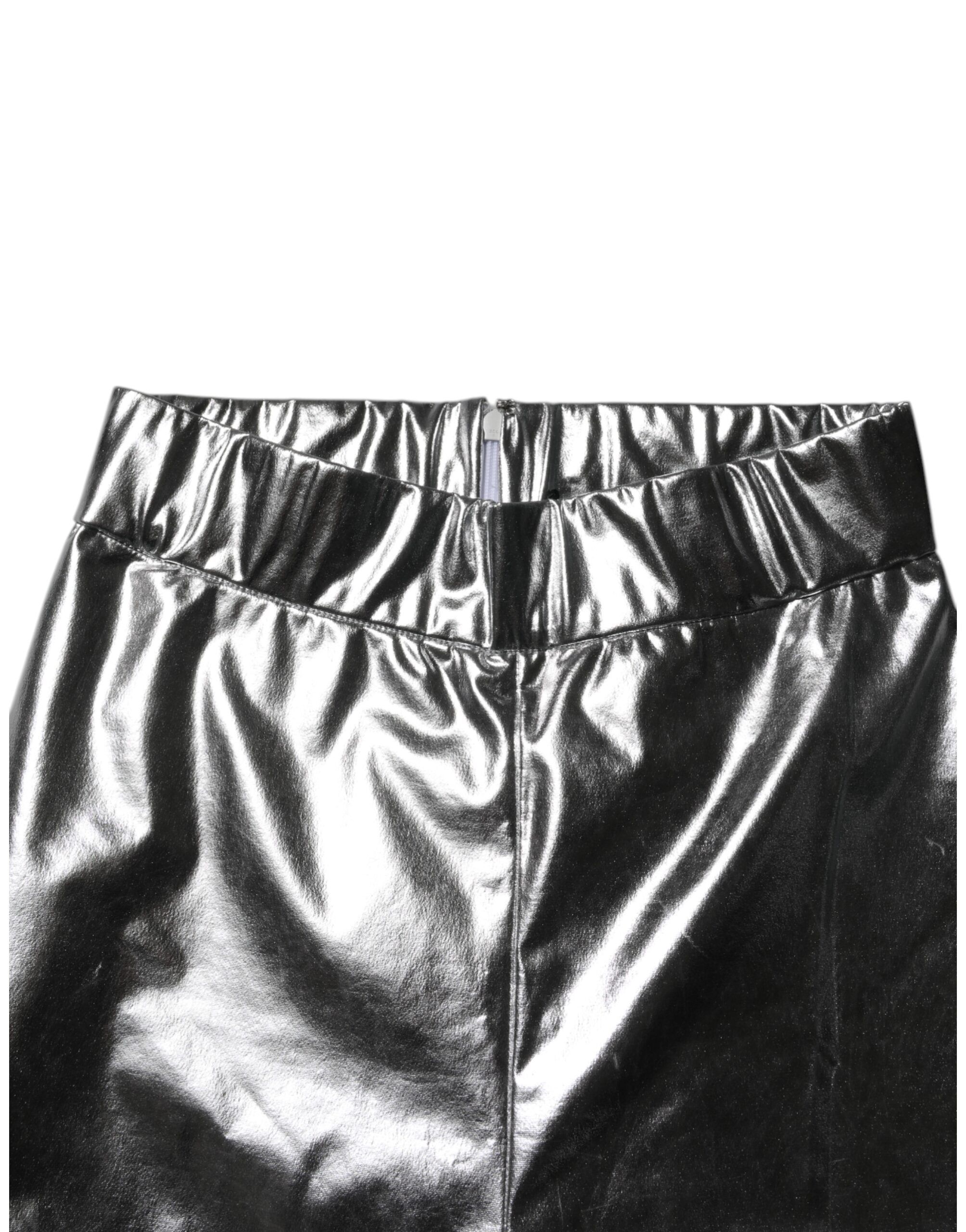Metallic Polyester Slim Fit Leggings Women's Pants - Dolce & Gabbana - Modalova