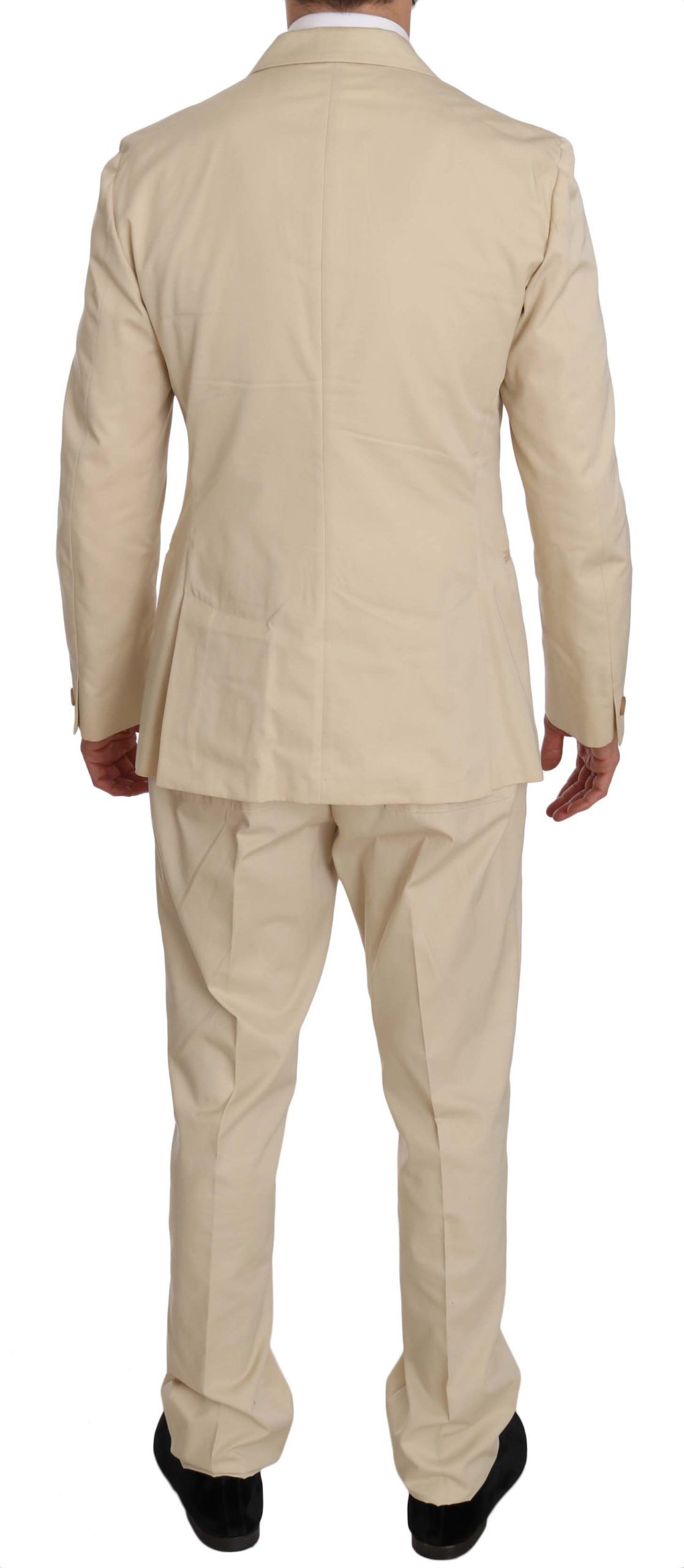 Two Piece 3 Button Cotton Solid Men's Suit - Romeo Gigli - Modalova