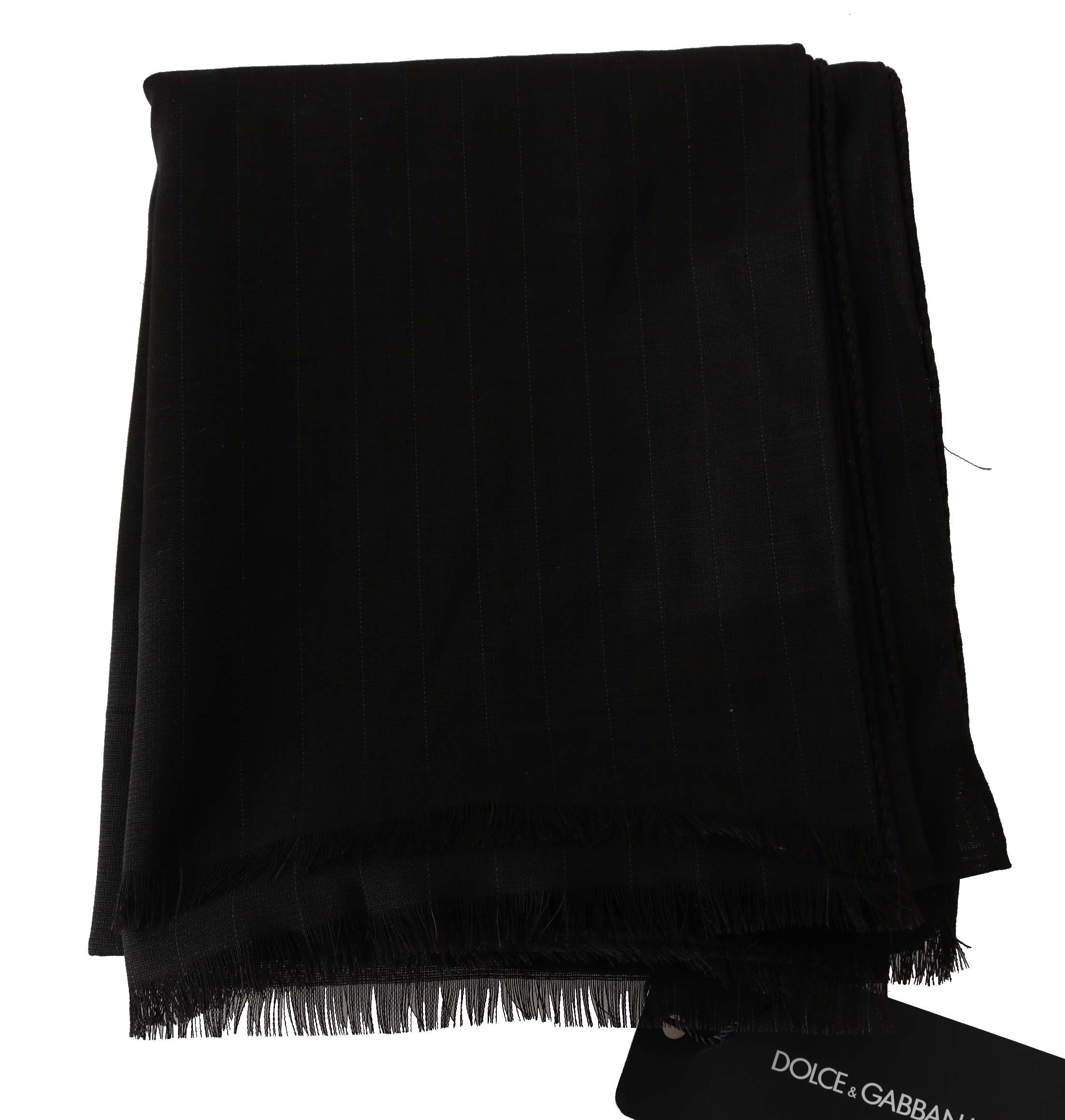 Virgin Wool Striped Pattern Wrap Men's Scarf - Dolce & Gabbana - Modalova