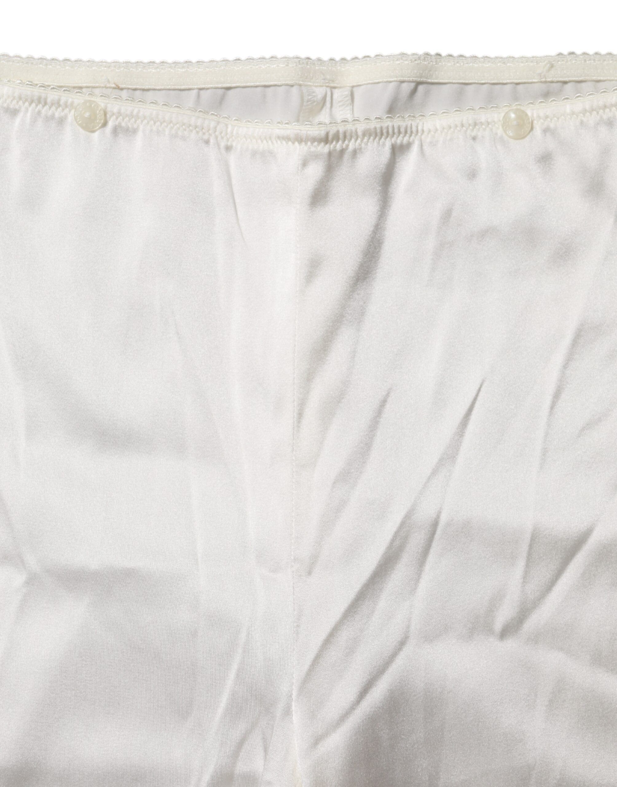 Ivory Silk Tapered High Waist Women's Pants (Pre-Owned) - Dolce & Gabbana - Modalova