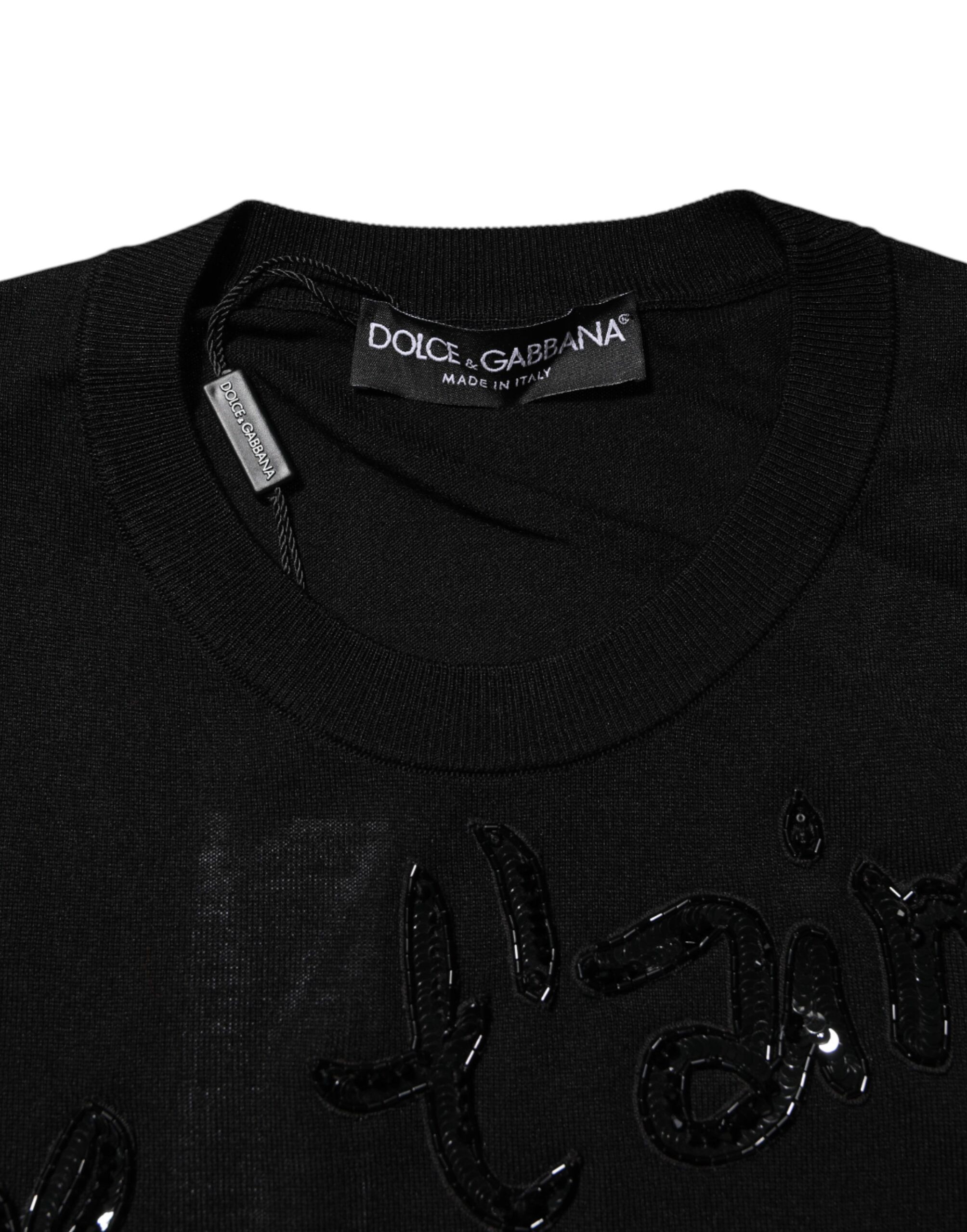 Rose Sequin Embellishments Blouse Women's Top (Pre-Owned) - Dolce & Gabbana - Modalova