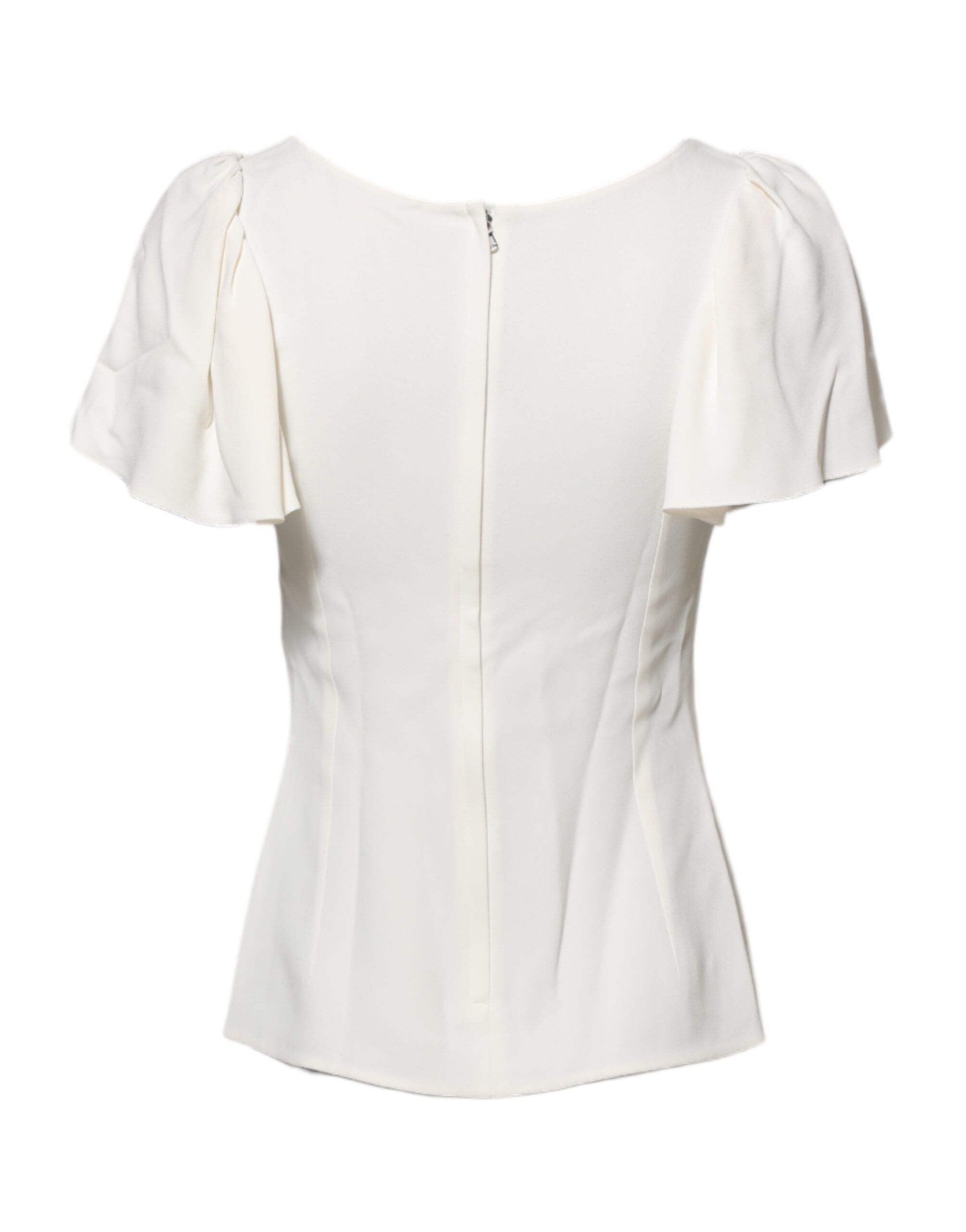 Round Neck Short Sleeves Blouse Women's Top - Dolce & Gabbana - Modalova
