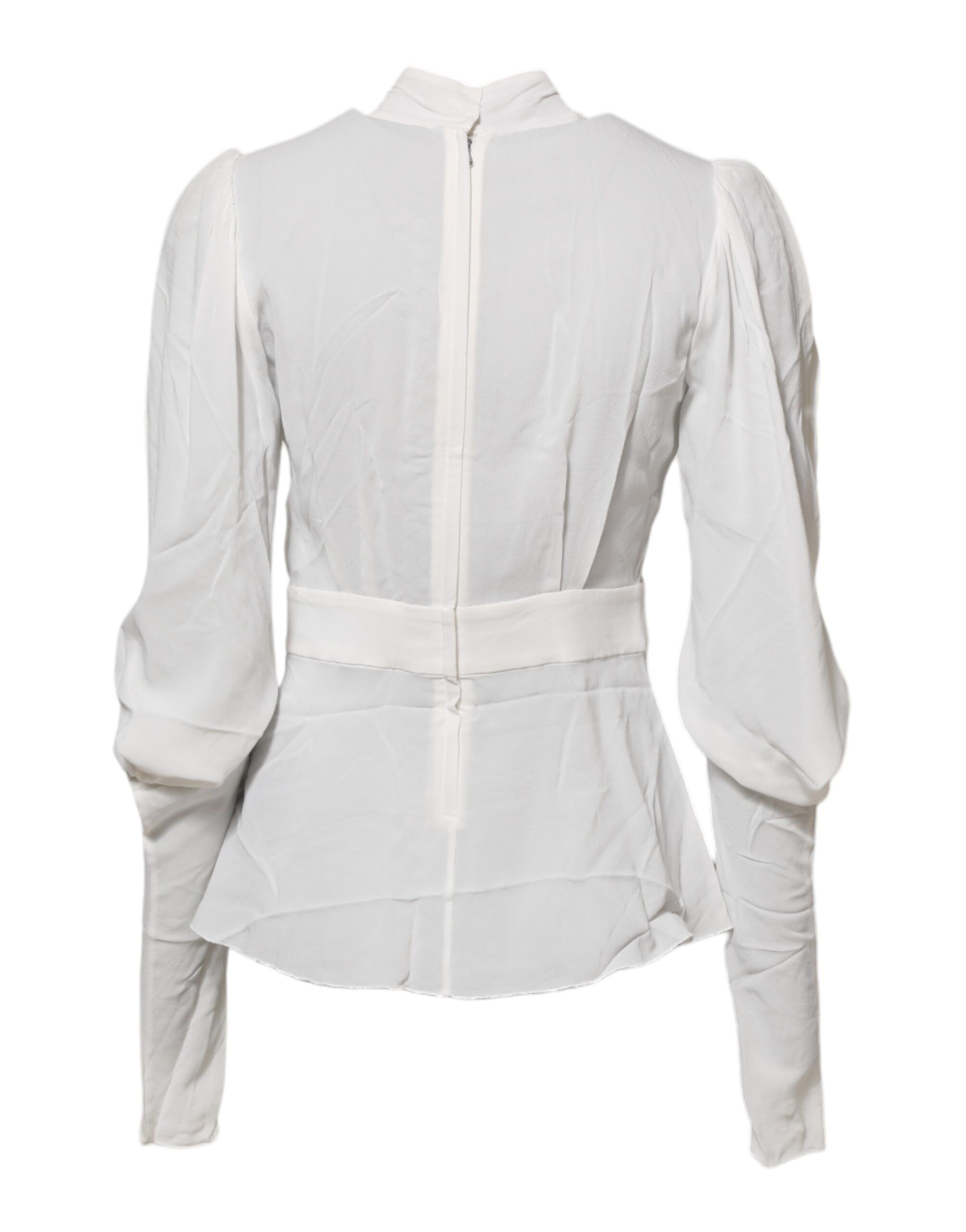 Viscose Ascot Collar Long Sleeves Women's Top - Dolce & Gabbana - Modalova