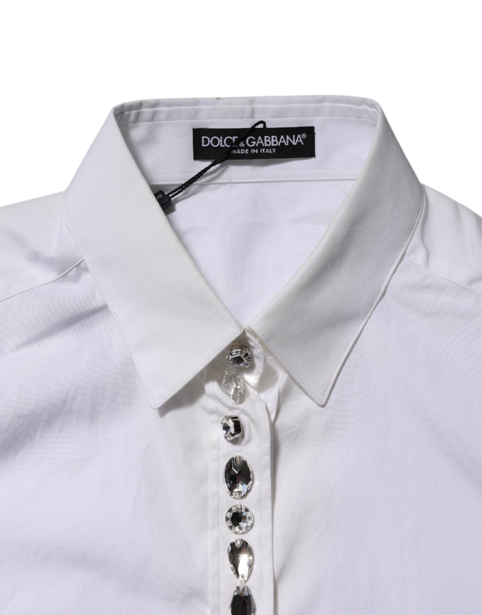 Crystal Embellished Collared Shirt Women's Top (Pre-Owned) - Dolce & Gabbana - Modalova