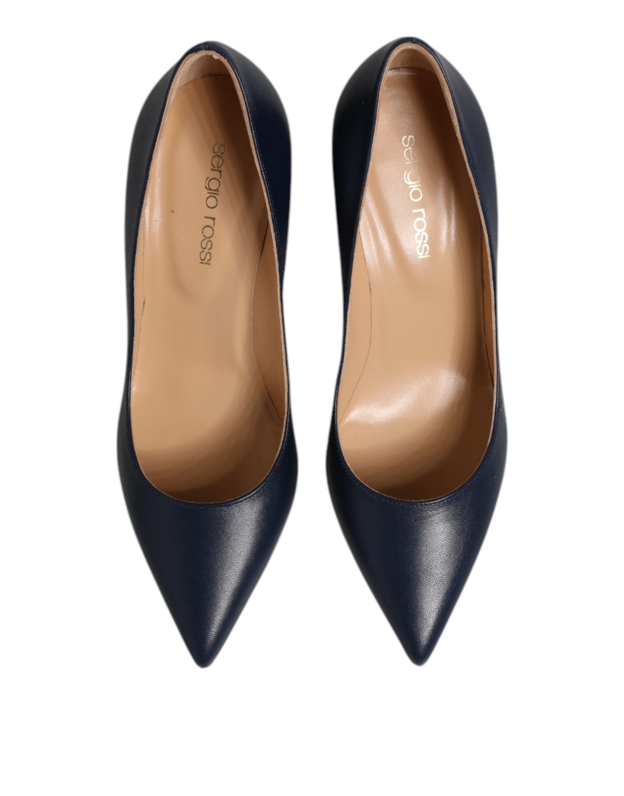 Leather Pointed Toe Block Heels Women's Shoes (Pre-Owned) - Sergio Rossi - Modalova