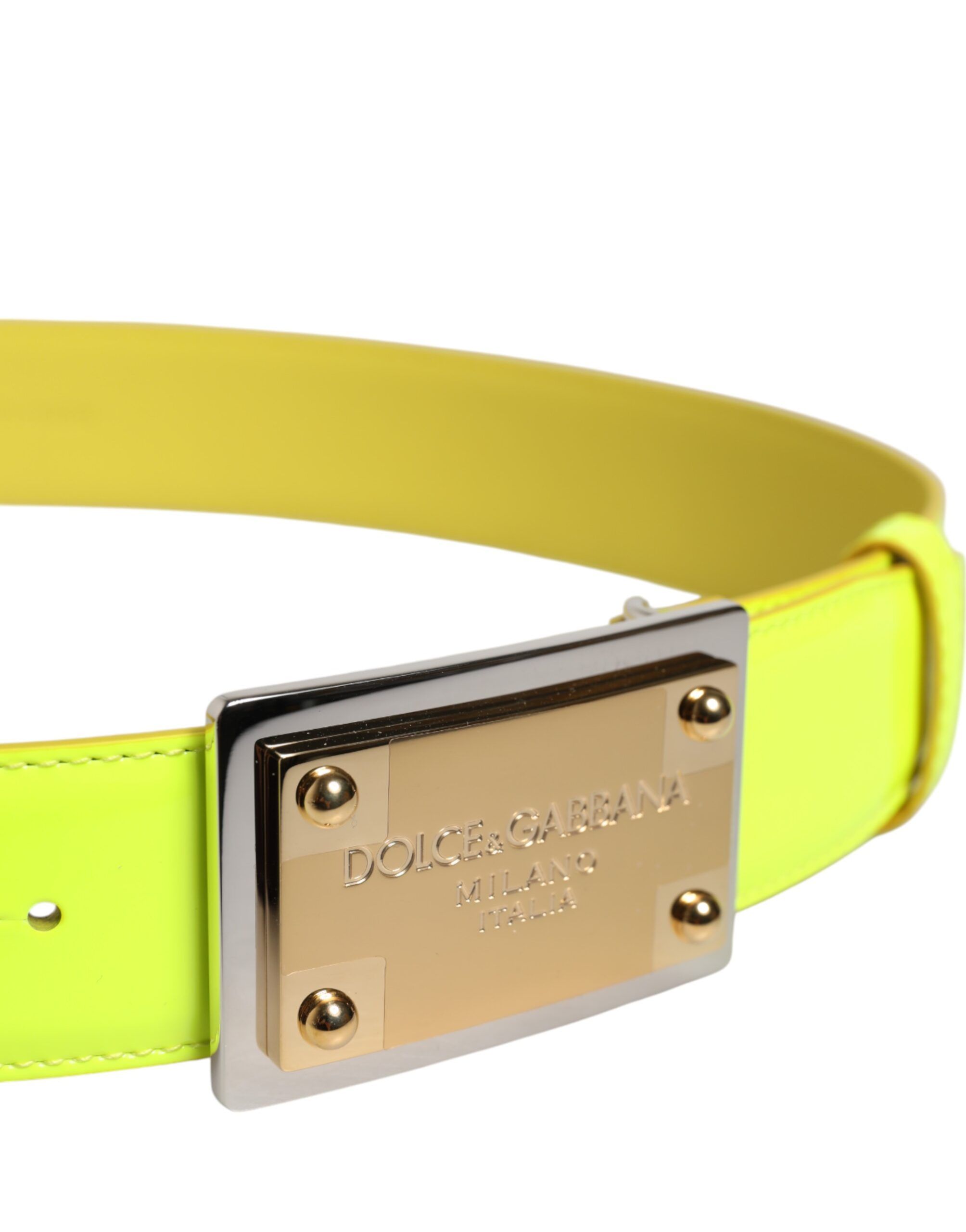 Green Classic Metal Logo Buckle Men's Belt - Dolce & Gabbana - Modalova
