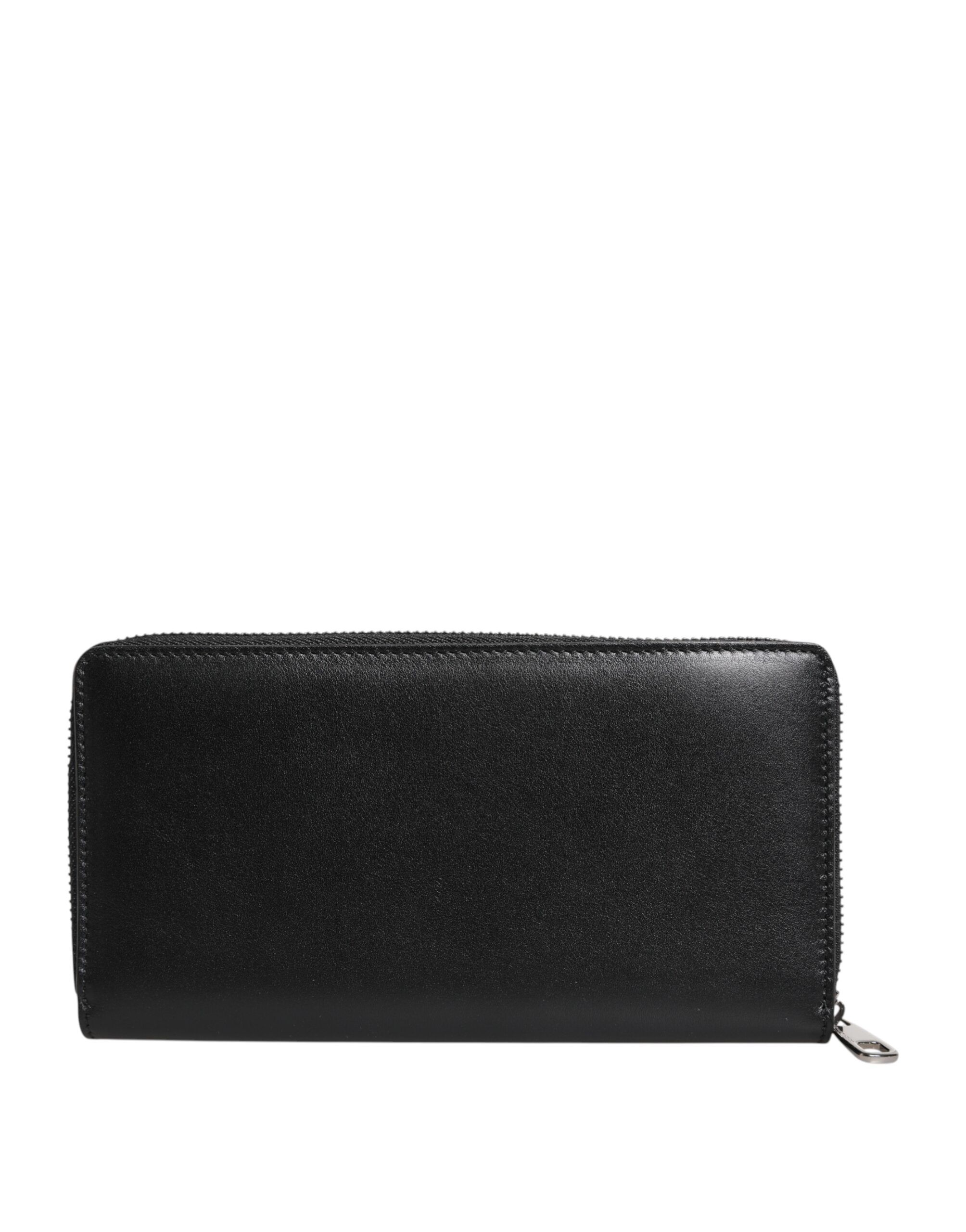 Leather Logo Plaque Zip Around Continental Men's Wallet - Dolce & Gabbana - Modalova