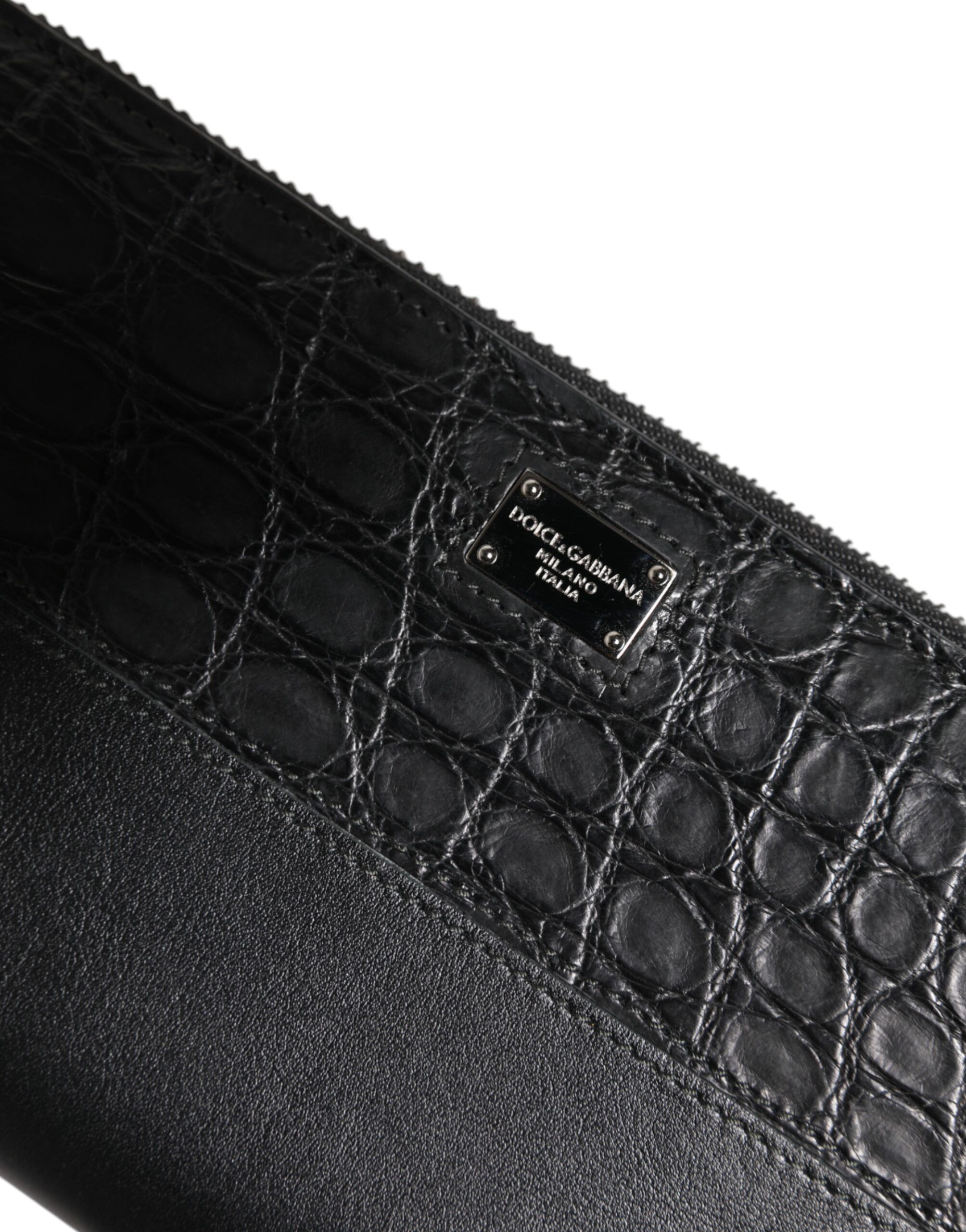 Leather Logo Plaque Zip Around Continental Men's Wallet - Dolce & Gabbana - Modalova