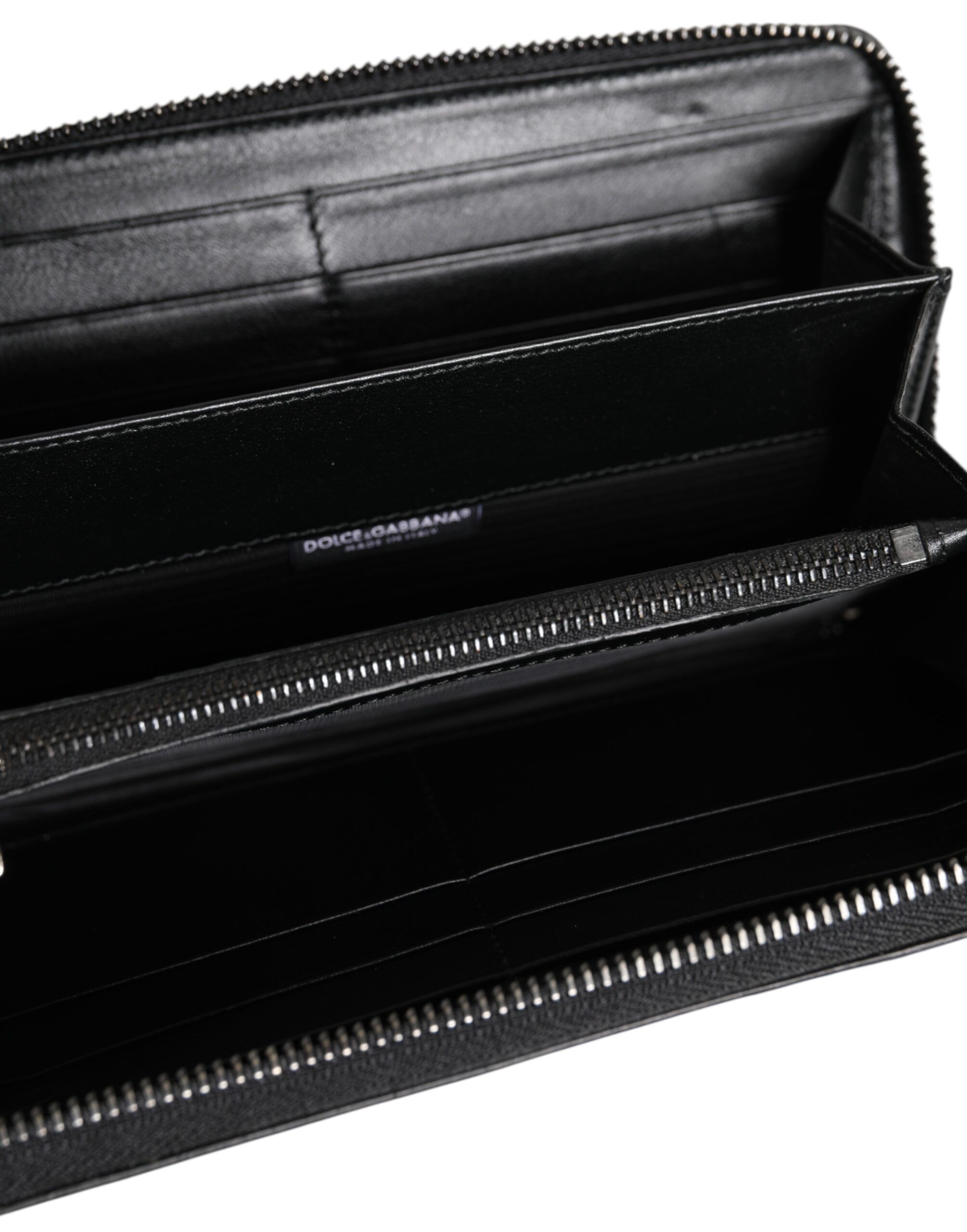 Leather Logo Plaque Zip Around Continental Men's Wallet - Dolce & Gabbana - Modalova
