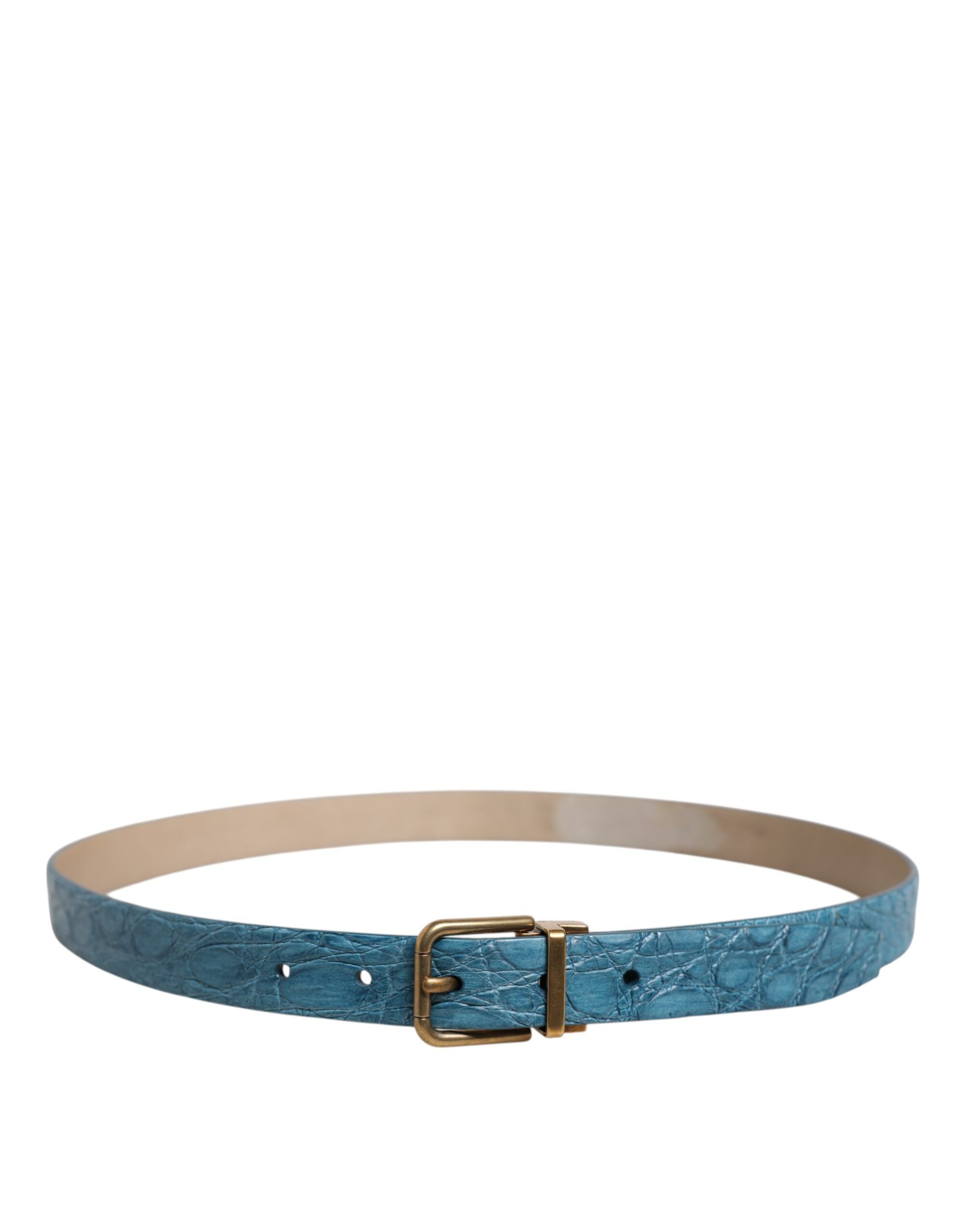 Leather Classic Gold Metal Buckle Men's Belt - Dolce & Gabbana - Modalova