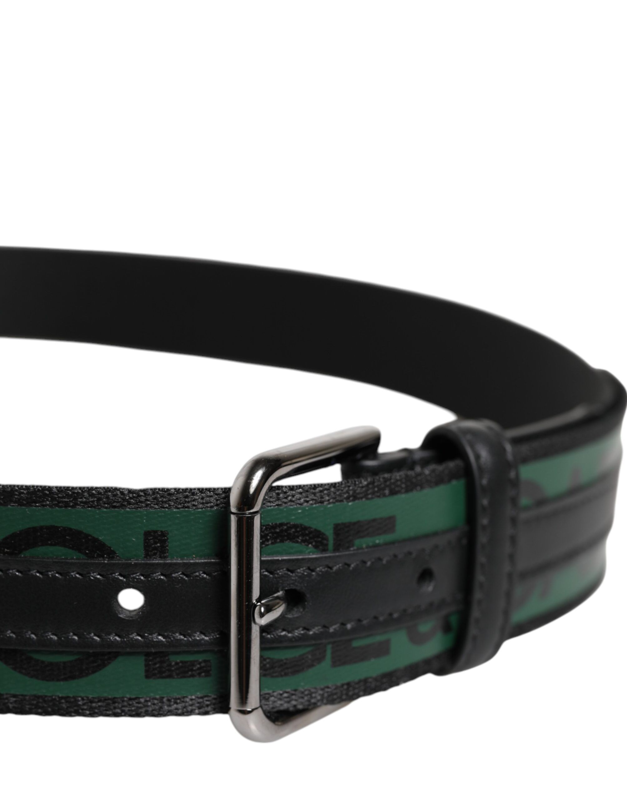 Green Black Polyester DG Logo Buckle Men's Belt (Pre-Owned) - Dolce & Gabbana - Modalova