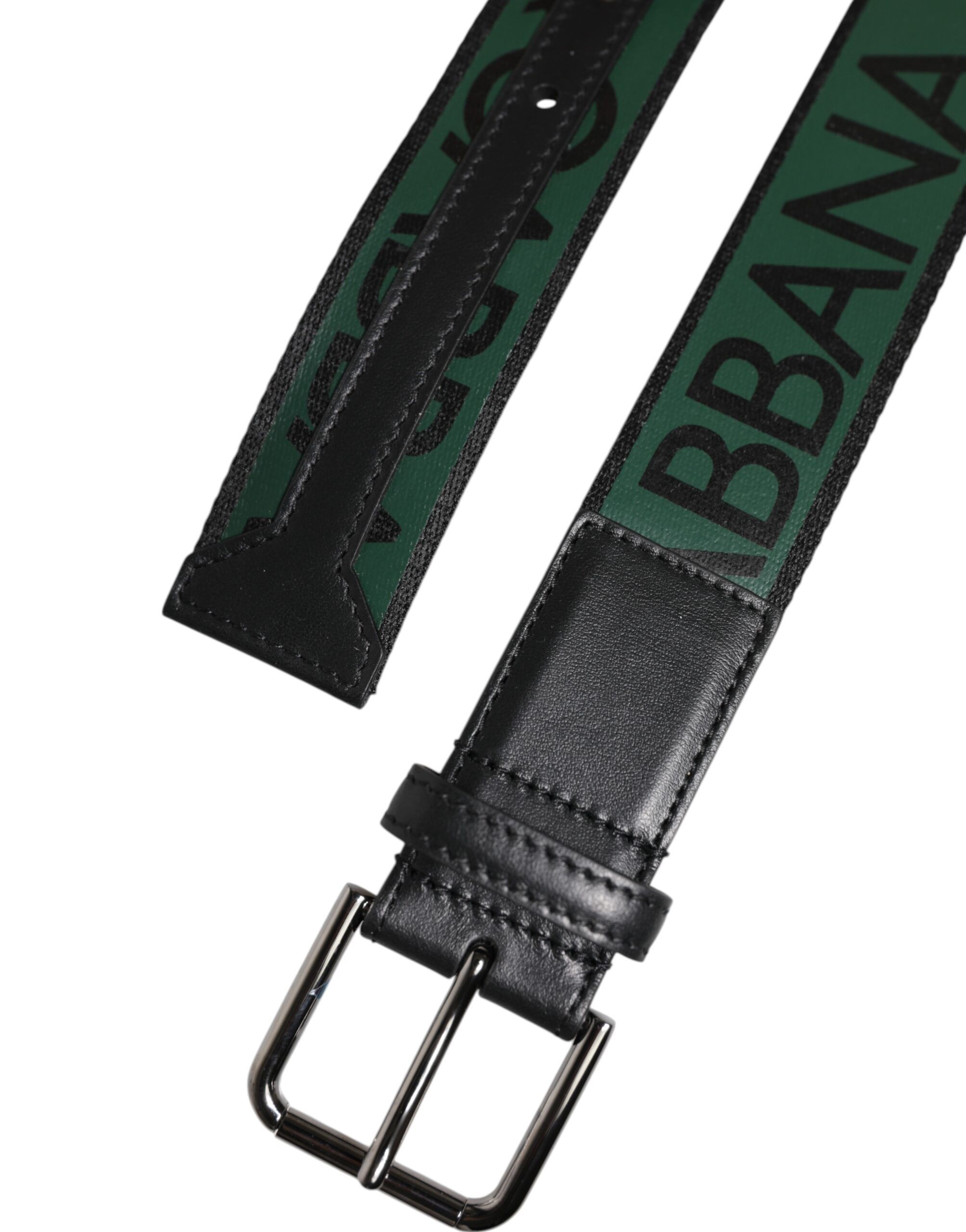 Green Black Polyester DG Logo Buckle Men's Belt (Pre-Owned) - Dolce & Gabbana - Modalova