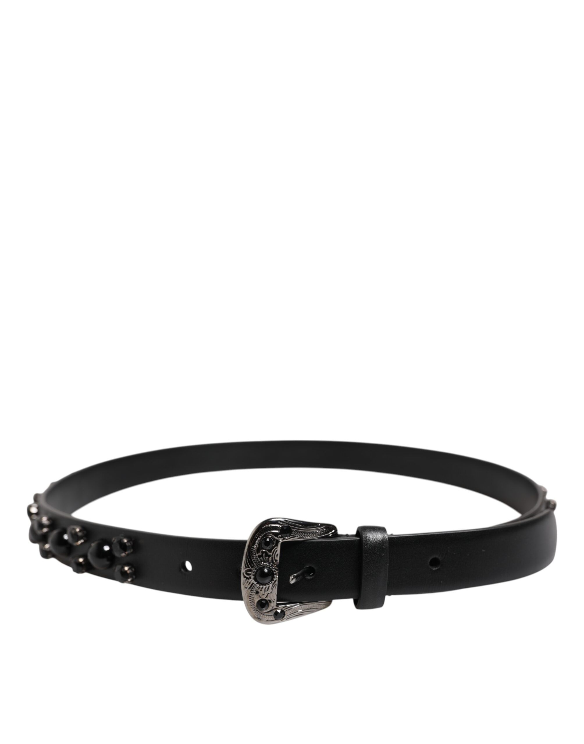 Studded Leather Metal Logo Buckle Men's Belt (Pre-Owned) - Dolce & Gabbana - Modalova