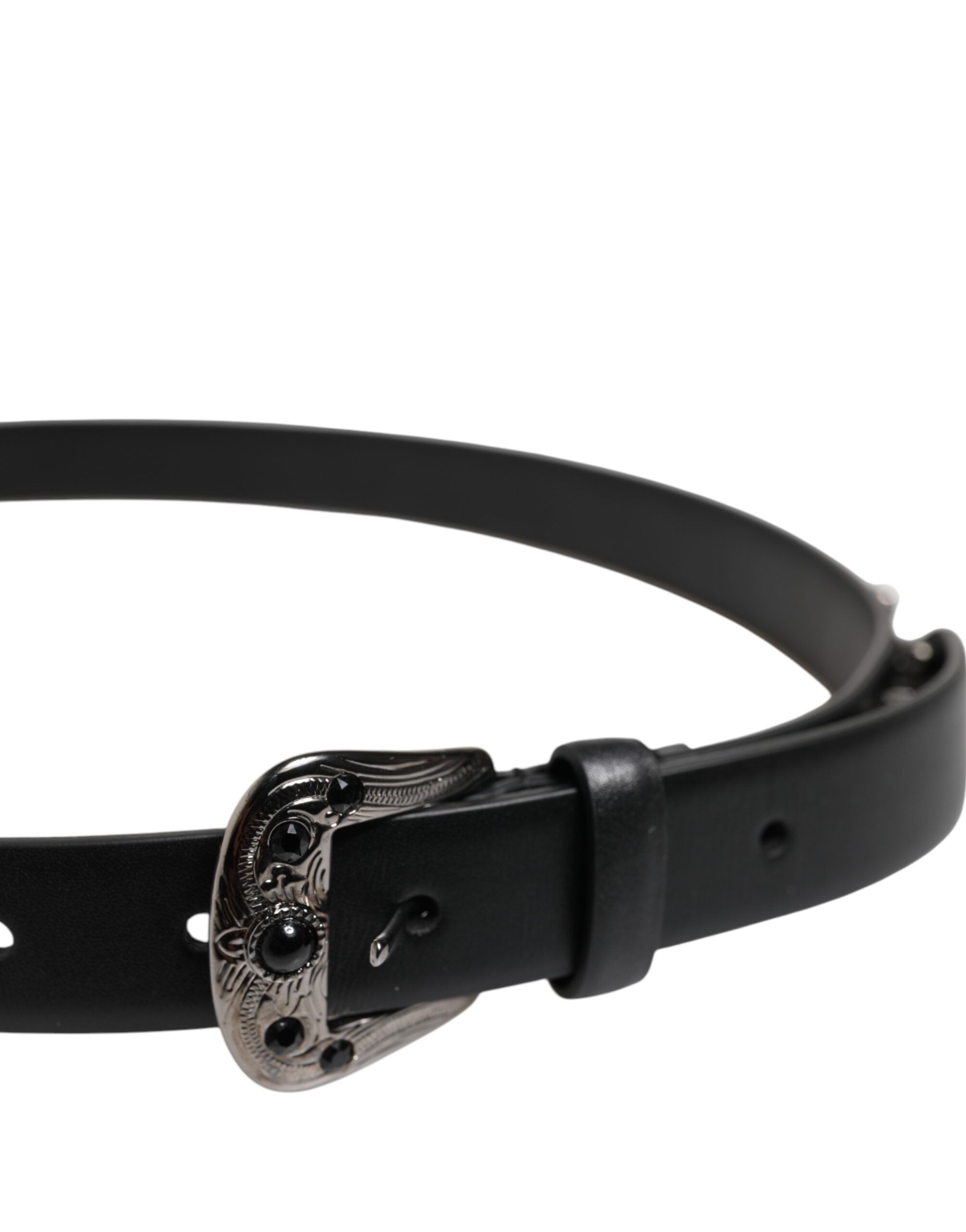 Studded Leather Metal Logo Buckle Men's Belt (Pre-Owned) - Dolce & Gabbana - Modalova