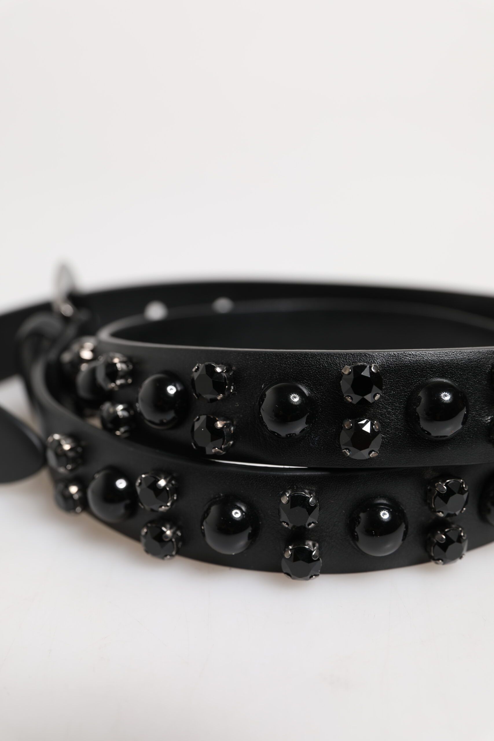 Studded Leather Metal Logo Buckle Men's Belt (Pre-Owned) - Dolce & Gabbana - Modalova