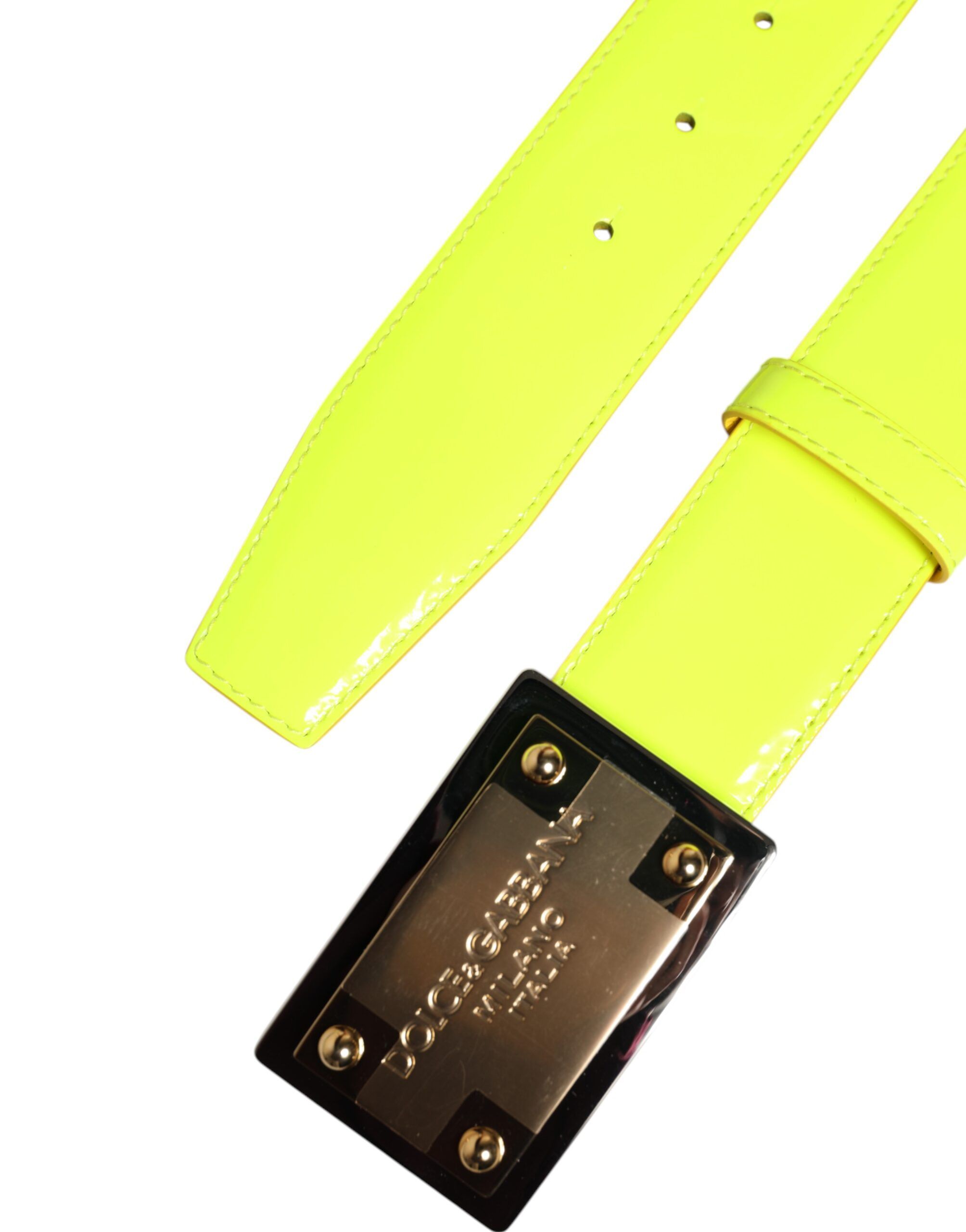 Green Classic Metal Logo Buckle Men's Belt - Dolce & Gabbana - Modalova