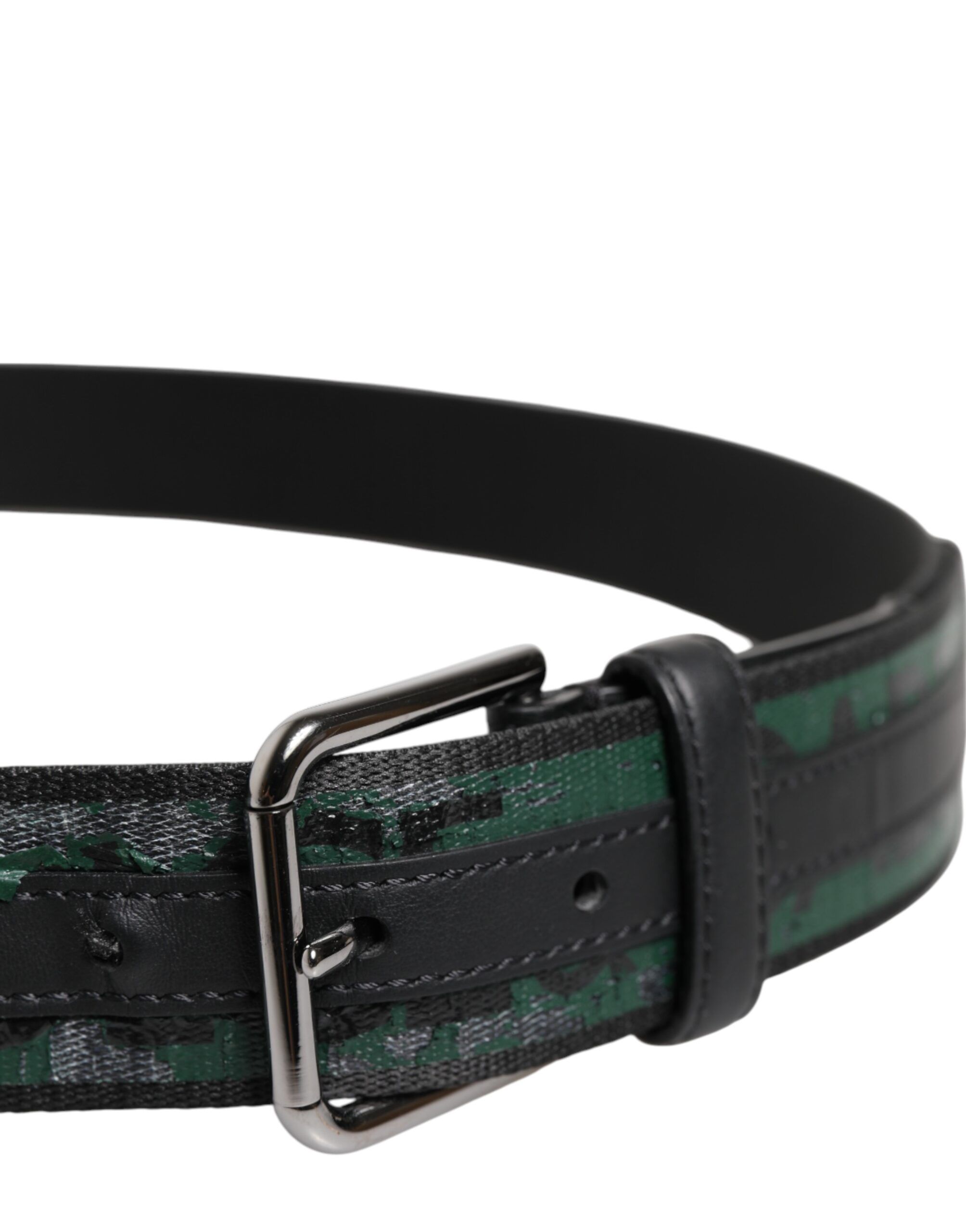 Green Black Polyester DG Logo Buckle Men's Belt (Pre-Owned) - Dolce & Gabbana - Modalova