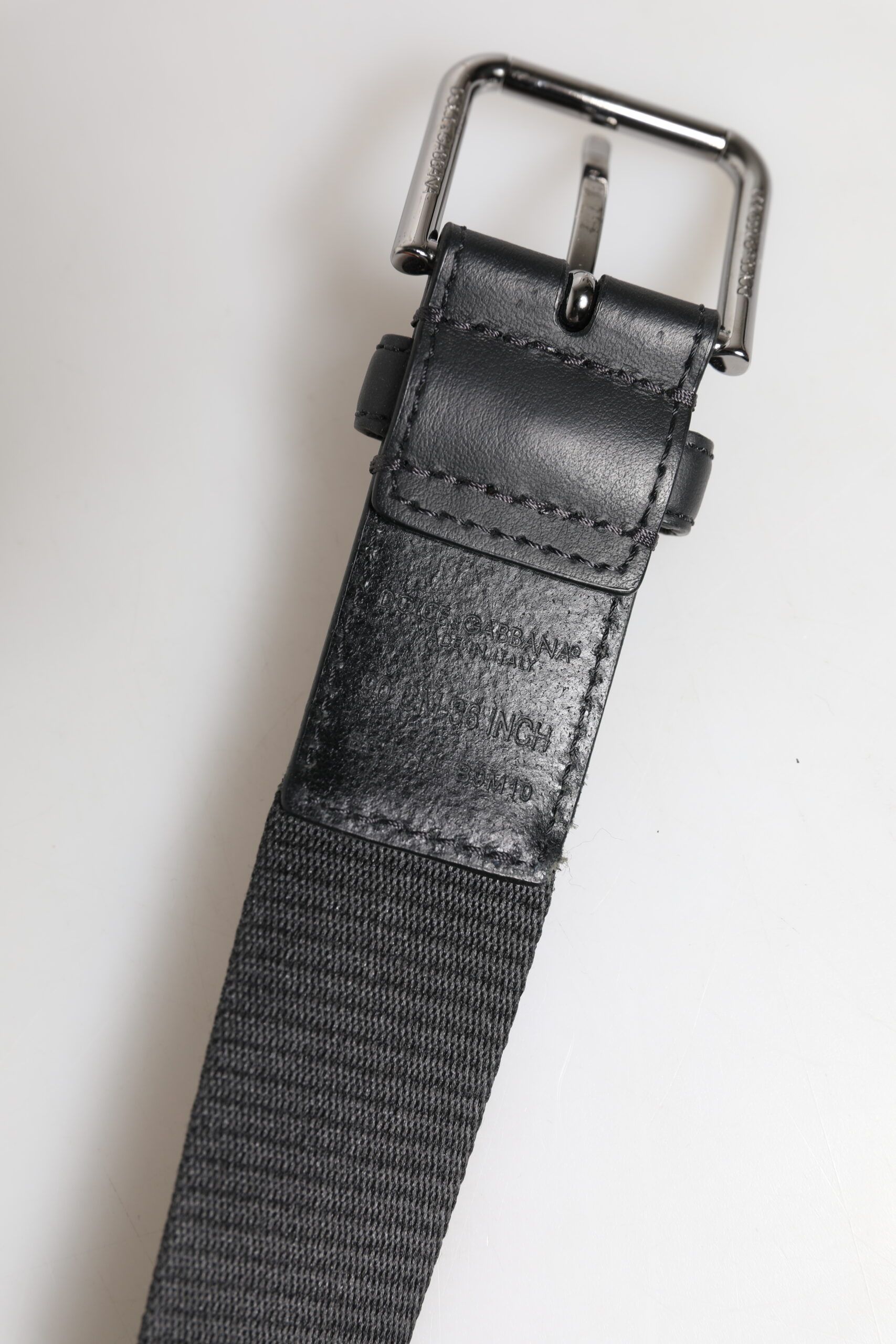 Green Black Polyester DG Logo Buckle Men's Belt (Pre-Owned) - Dolce & Gabbana - Modalova