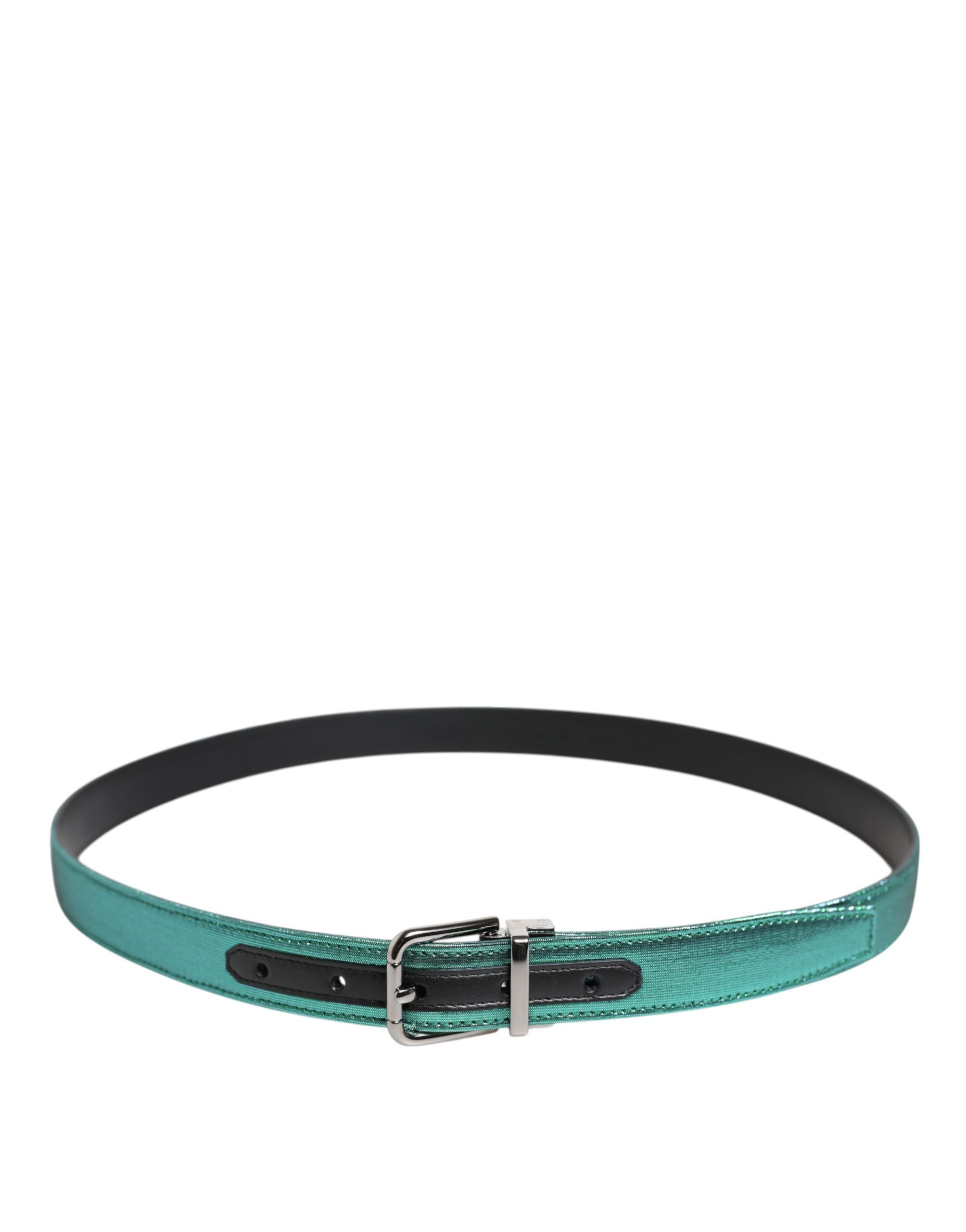 Green Black Polyester Metal Buckle Men's Belt - Dolce & Gabbana - Modalova