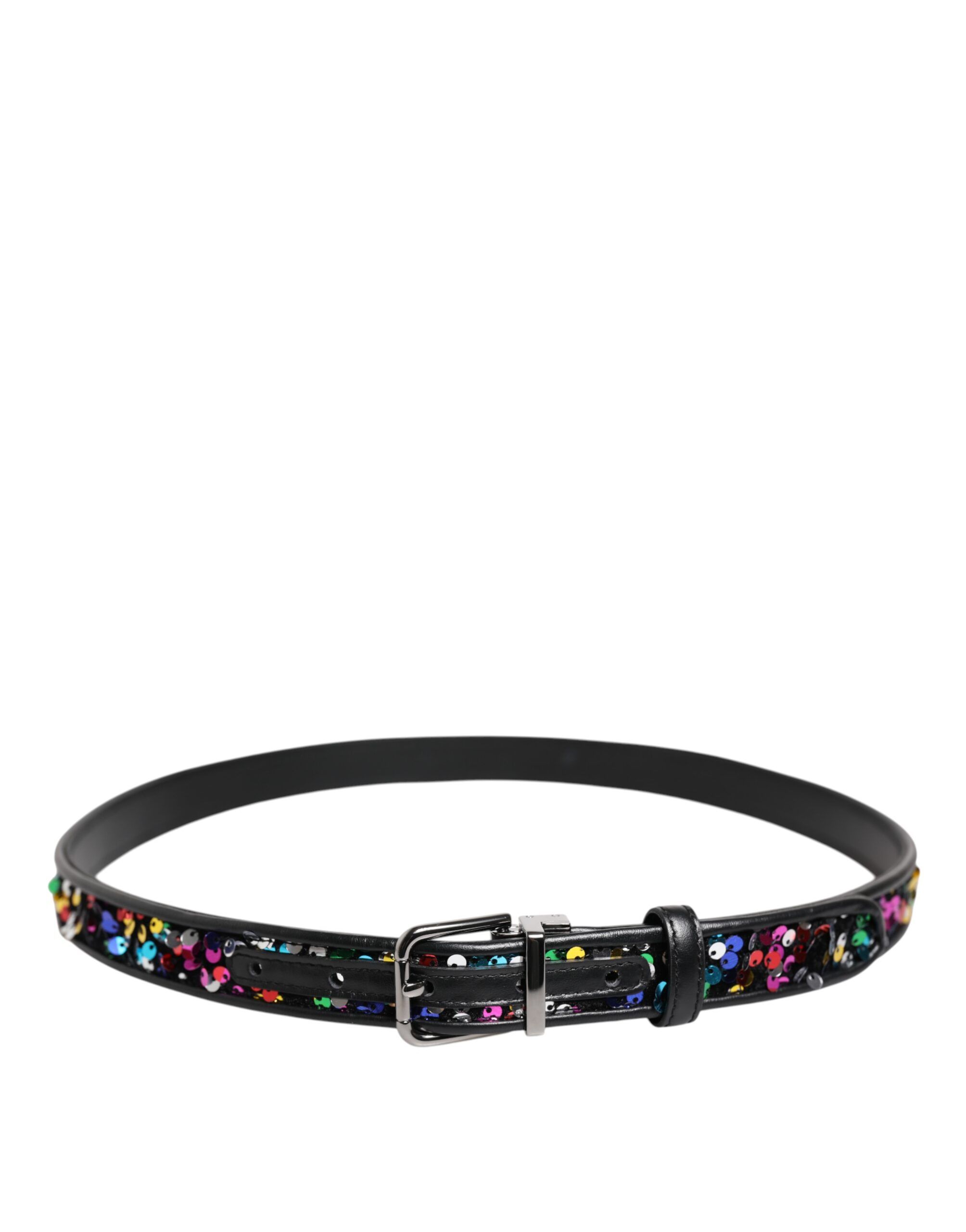 Sequin Embellished Metal Buckle Men's Belt - Dolce & Gabbana - Modalova