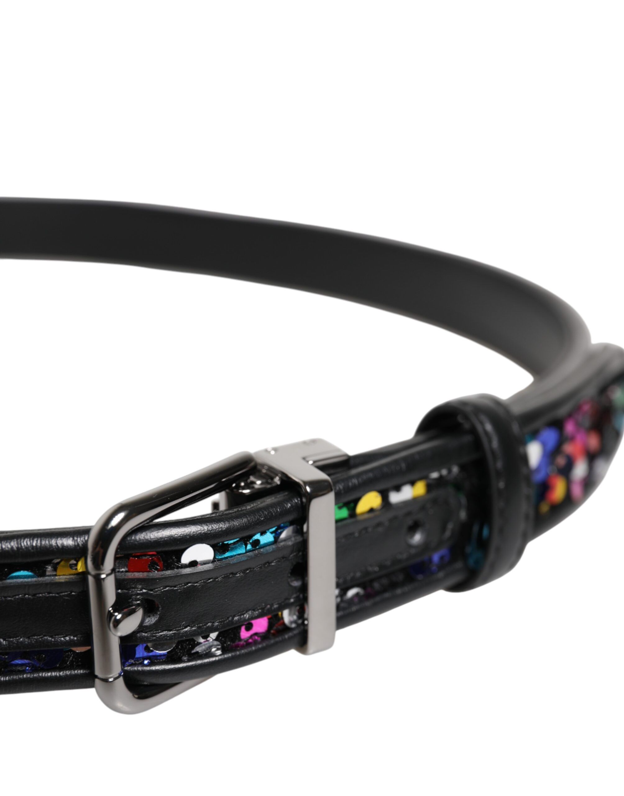 Sequin Embellished Metal Buckle Men's Belt - Dolce & Gabbana - Modalova