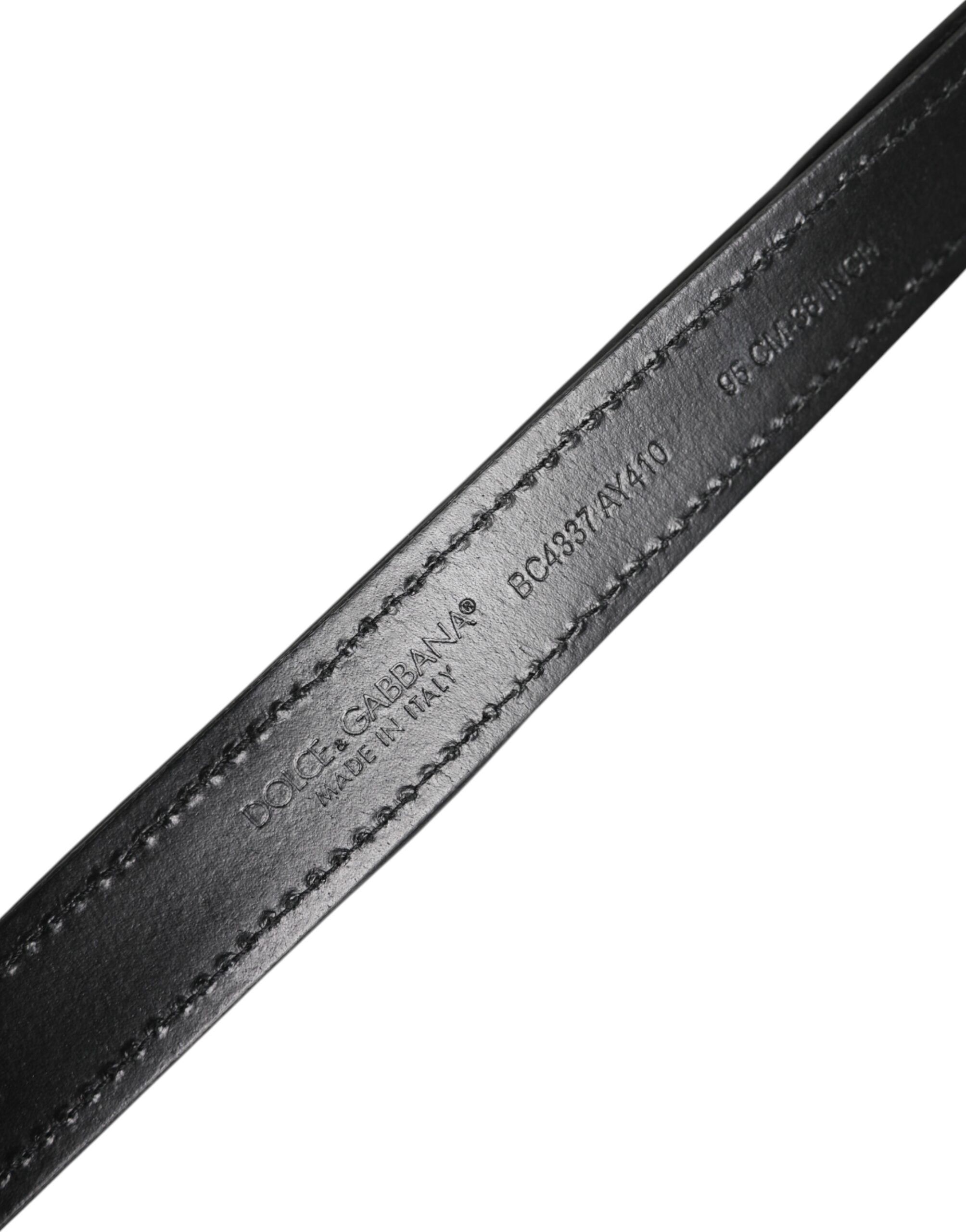 Sequin Embellished Metal Buckle Men's Belt - Dolce & Gabbana - Modalova