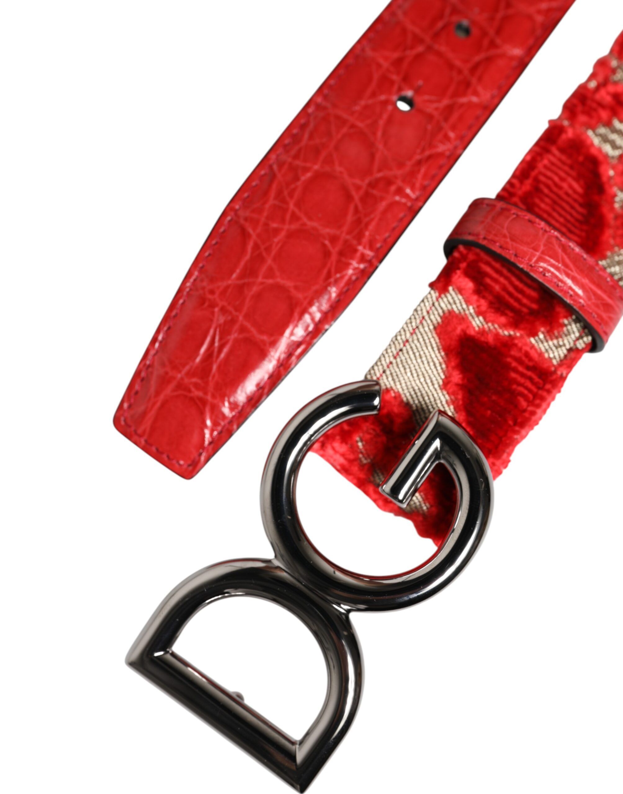 Viscose Silver DG Logo Metal Buckle Women's Belt - Dolce & Gabbana - Modalova
