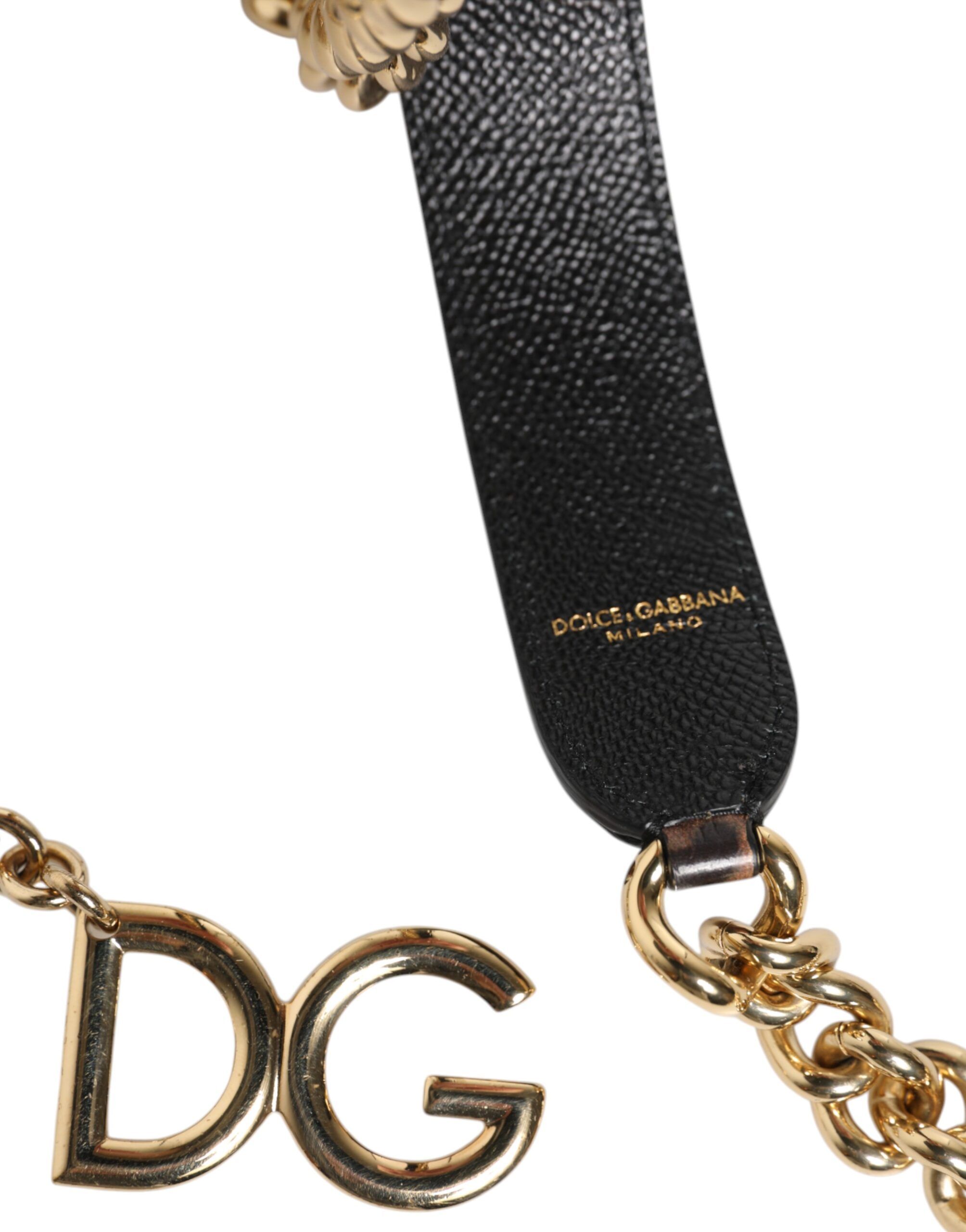 Leopard Gold Brass Chain Accessory Shoulder Women's Strap - Dolce & Gabbana - Modalova
