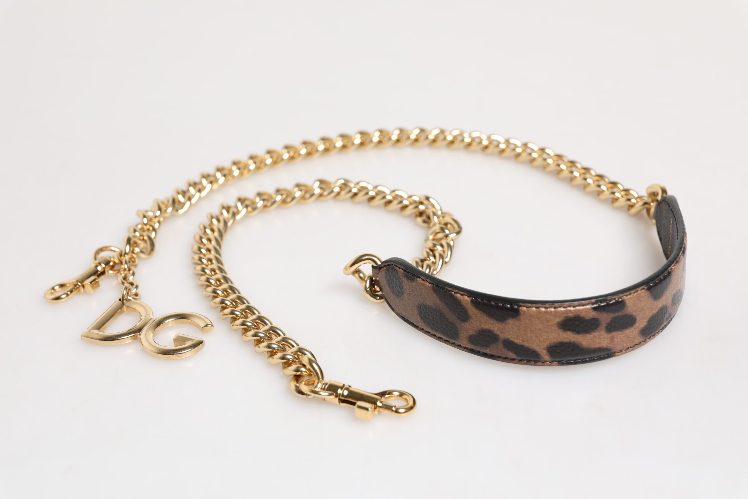 Leopard Gold Brass Chain Accessory Shoulder Women's Strap - Dolce & Gabbana - Modalova