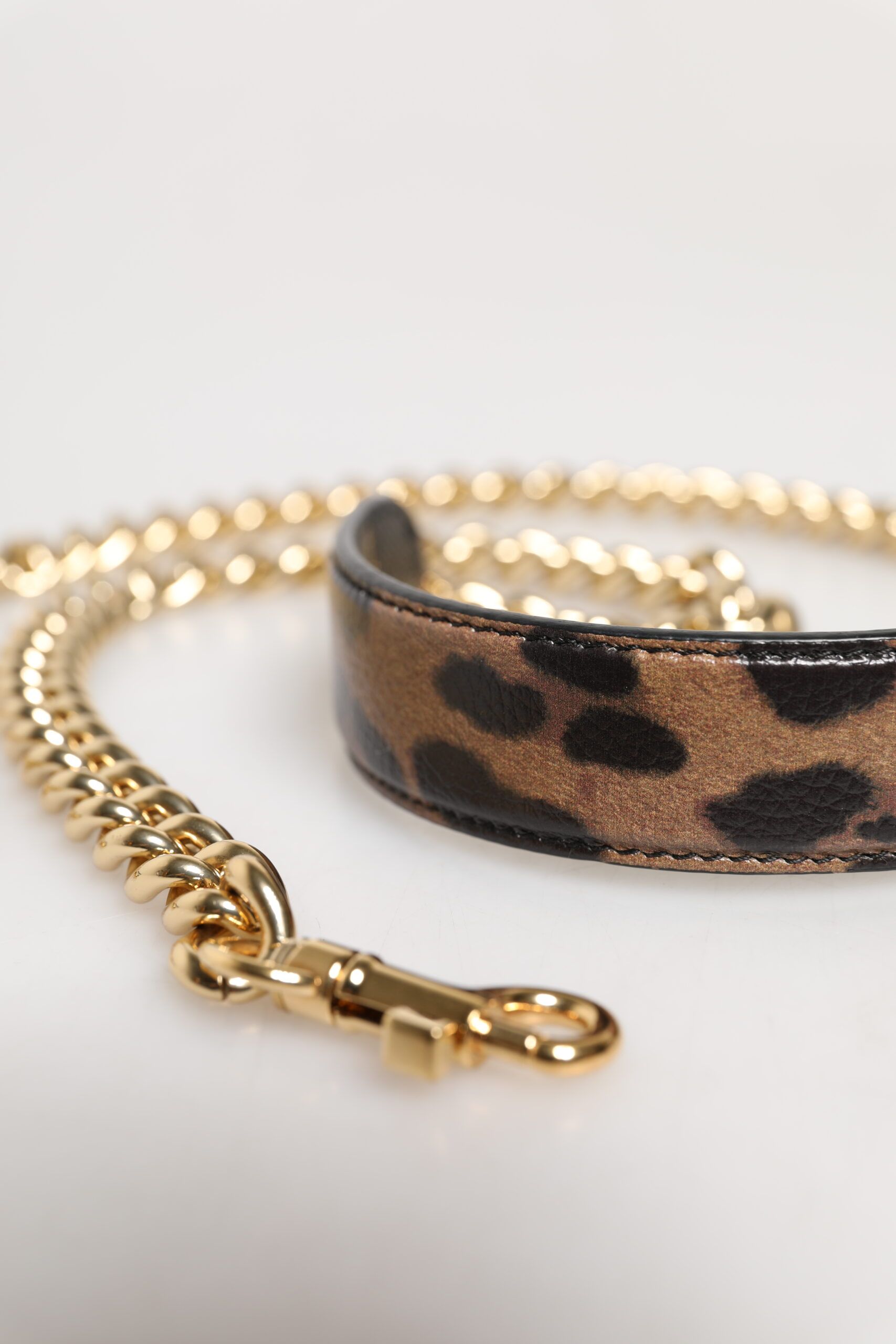 Leopard Gold Brass Chain Accessory Shoulder Women's Strap - Dolce & Gabbana - Modalova