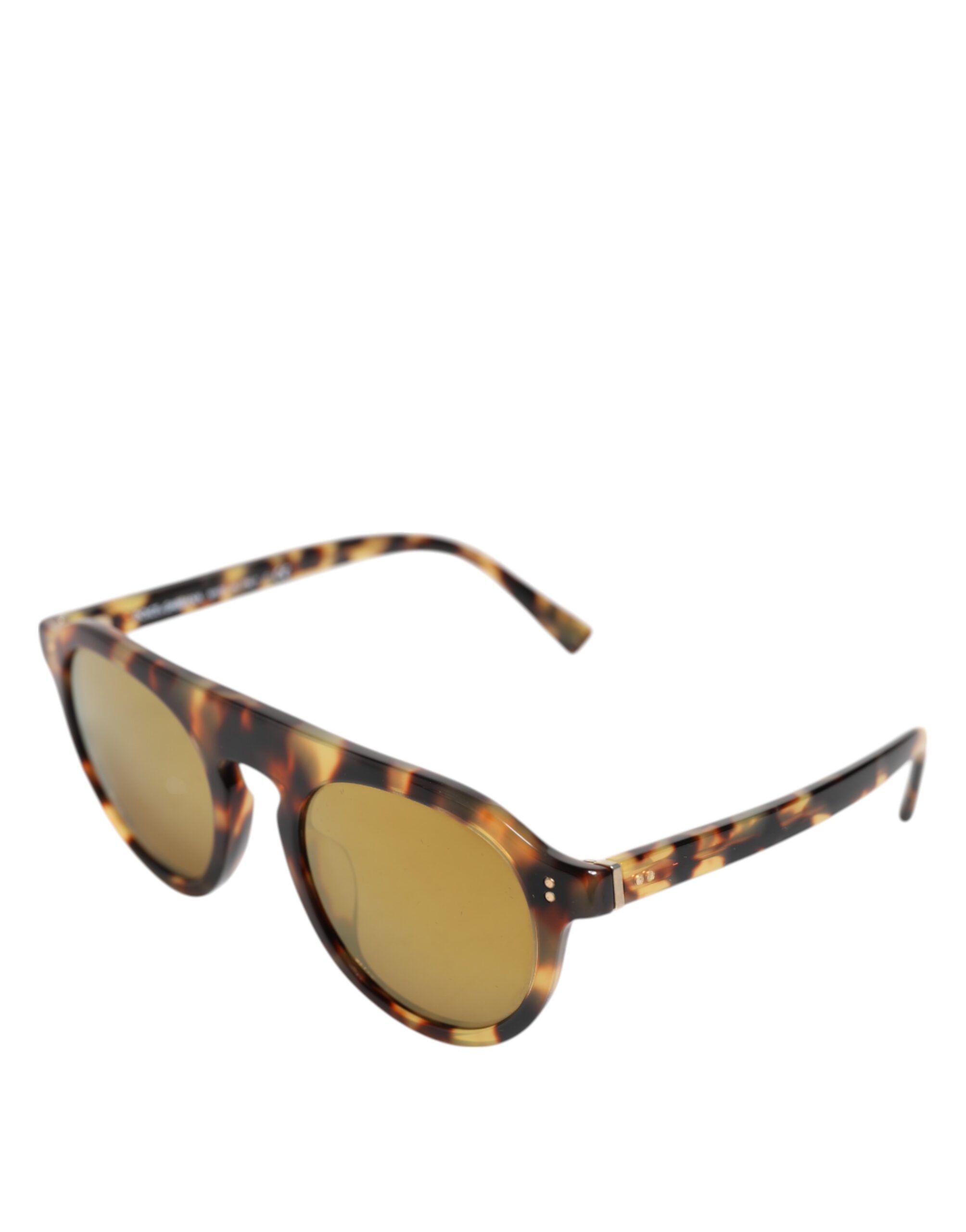 Acetate Round Leopard Print Eyewear Women's Sunglasses - Dolce & Gabbana - Modalova