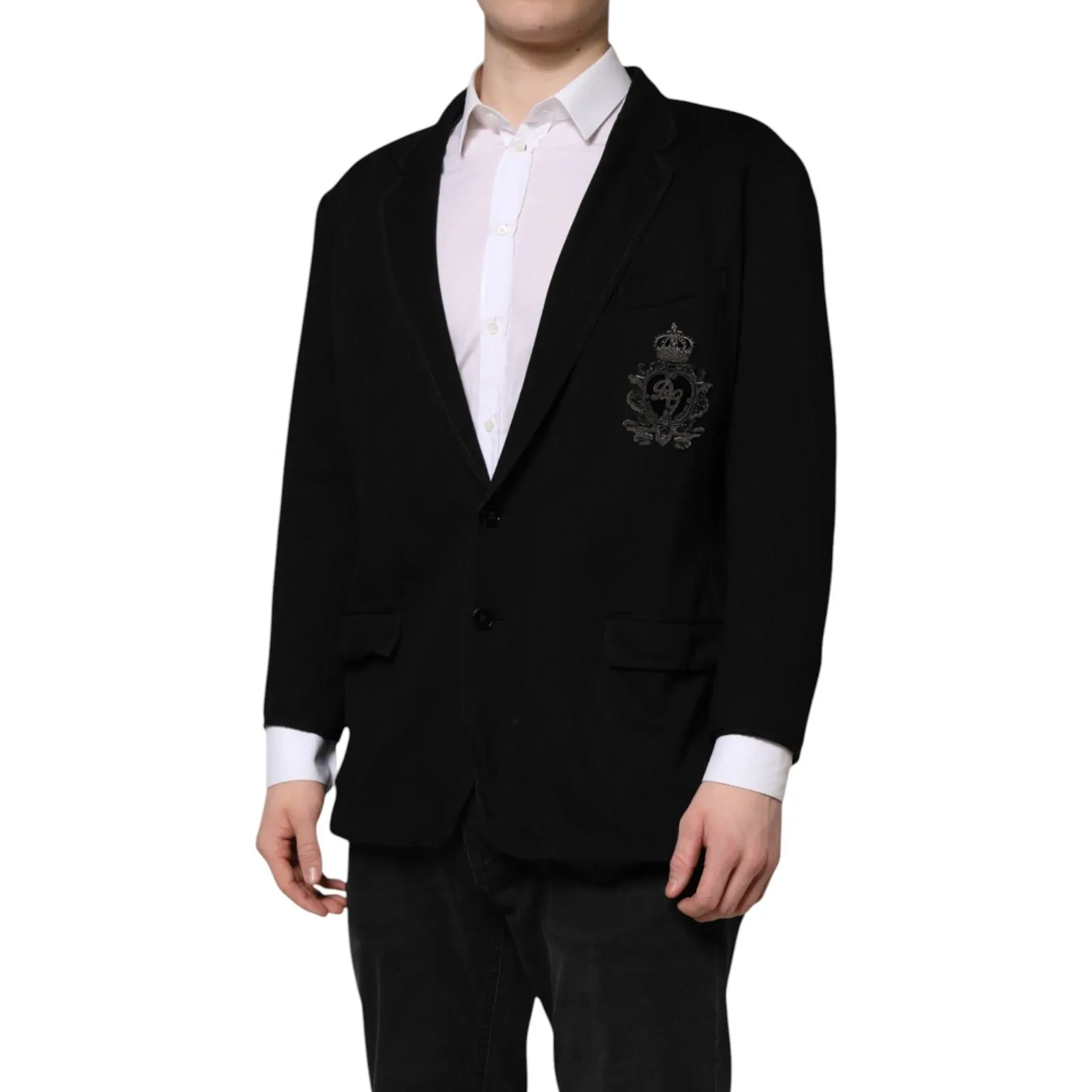 Viscose DG Crown Blazer Coat Men's Jacket (Pre-Owned) - Dolce & Gabbana - Modalova