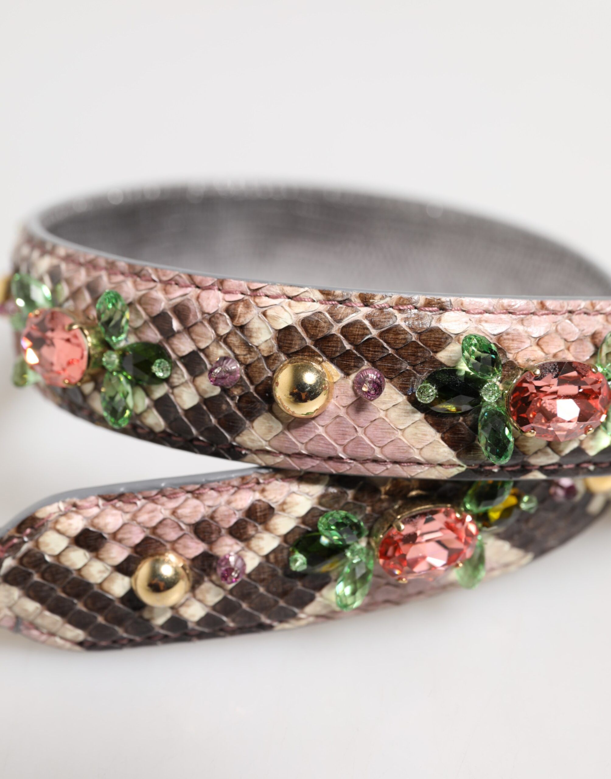 Python Embellished Crystal Stud Shoulder Women's Strap (Pre-Owned) - Dolce & Gabbana - Modalova