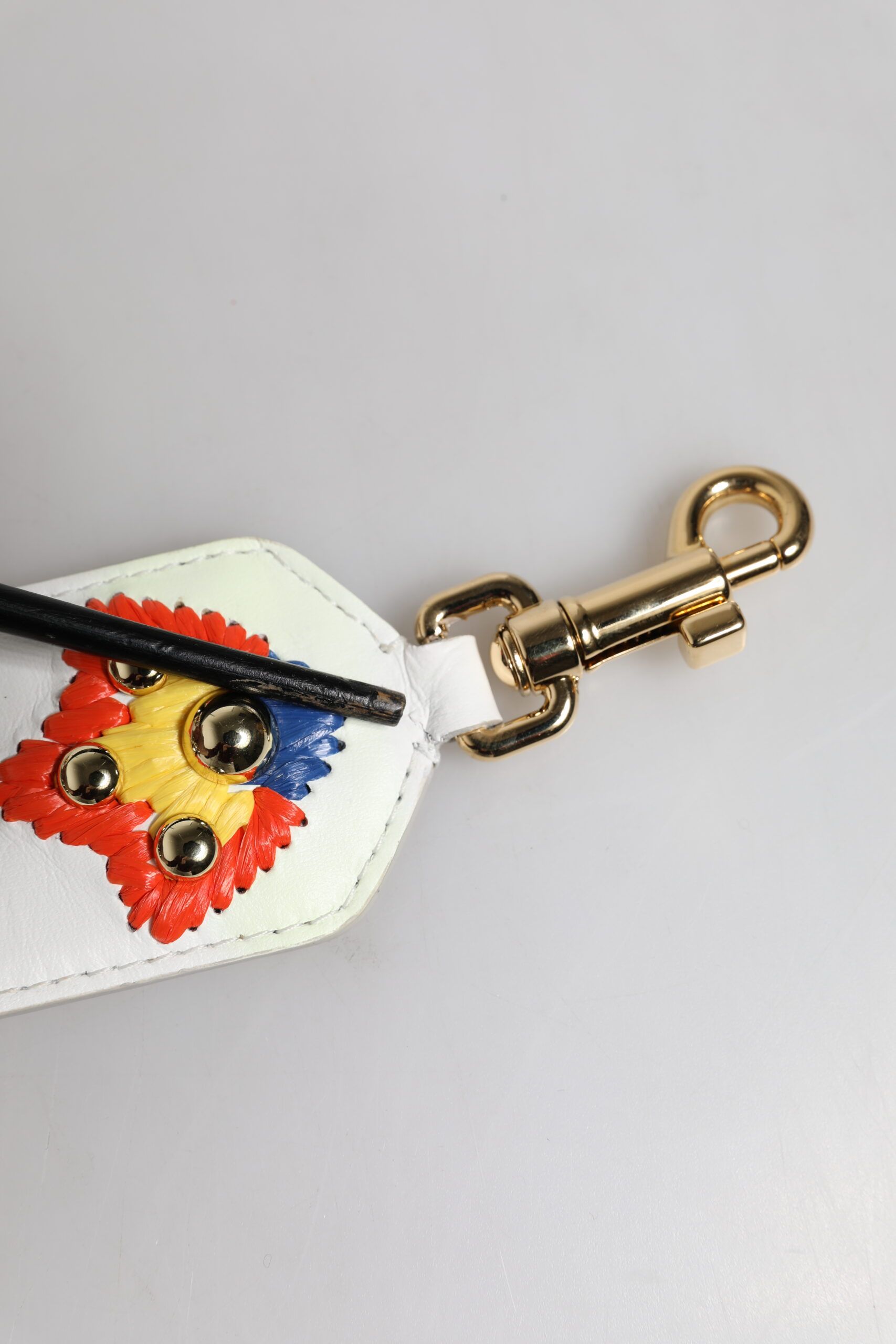 Calfskin Raffia Embroidered Patchwork Shoulder Women's Strap (Pre-Owned) - Dolce & Gabbana - Modalova