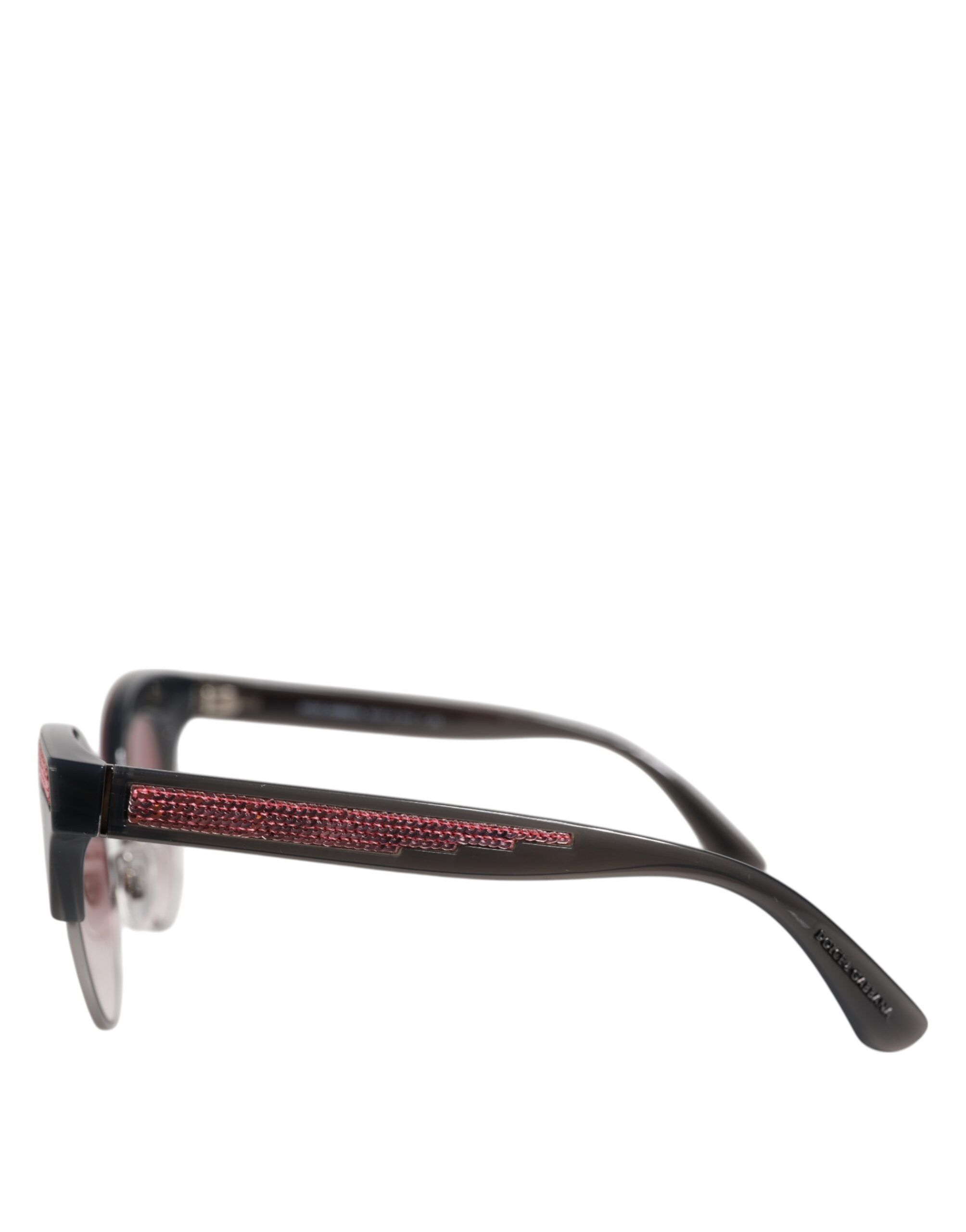 Black Mirrored Cat Eye DG6109 Sequined Women's Sunglasses (Pre-Owned) - Dolce & Gabbana - Modalova