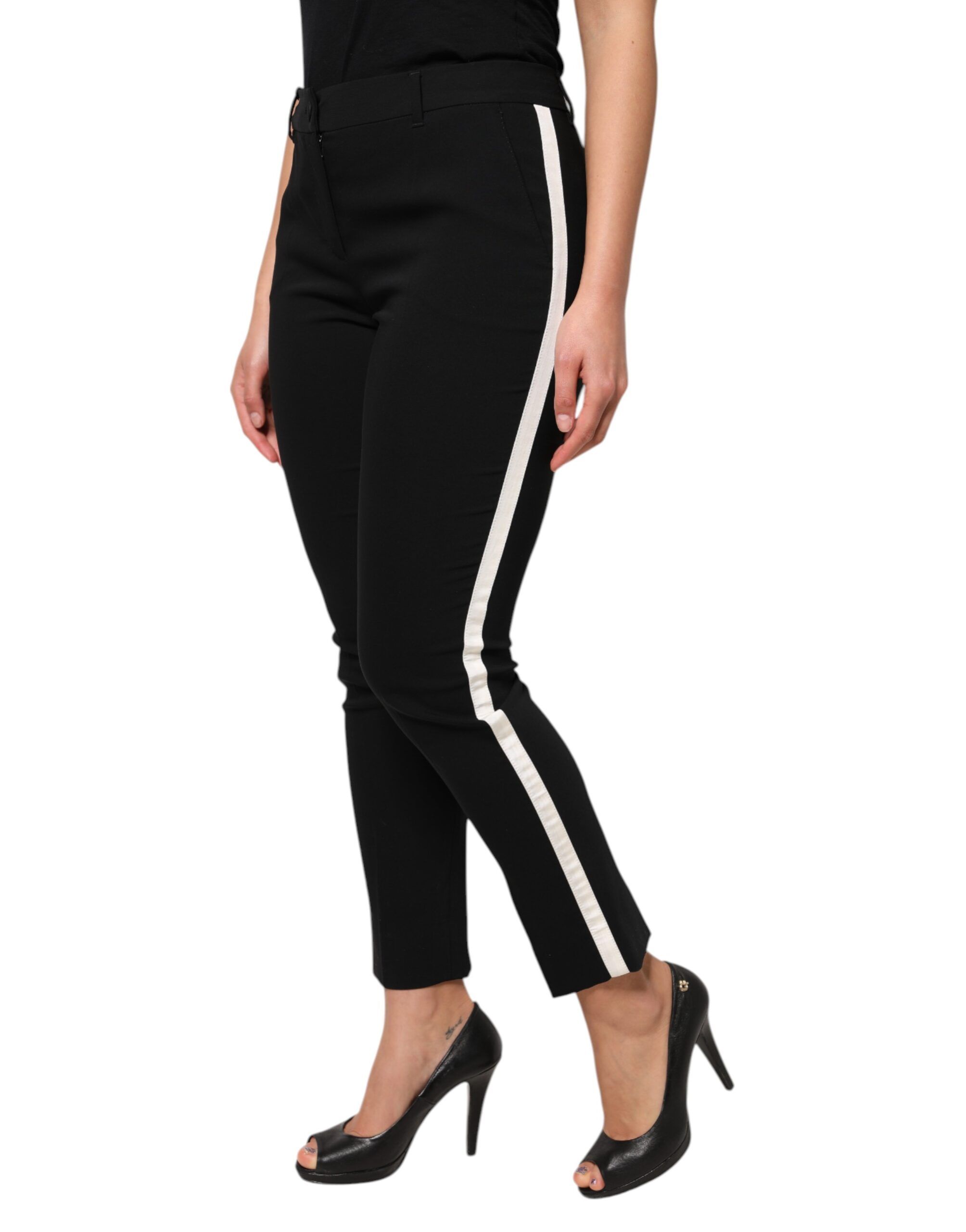 Wool High Waist Tapered Women's Pants - Dolce & Gabbana - Modalova