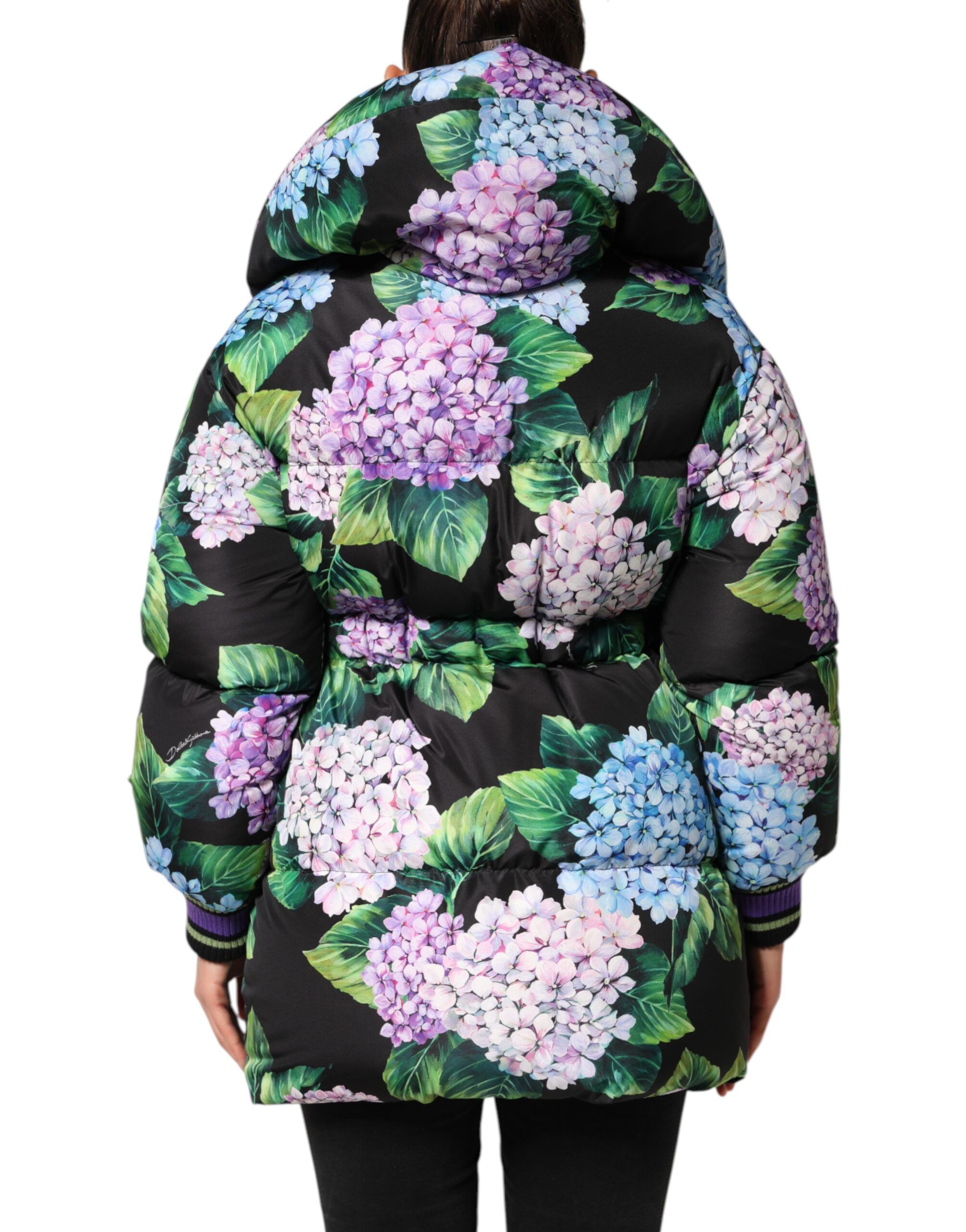 Floral Print Puffer Quilted Women's Jacket - Dolce & Gabbana - Modalova