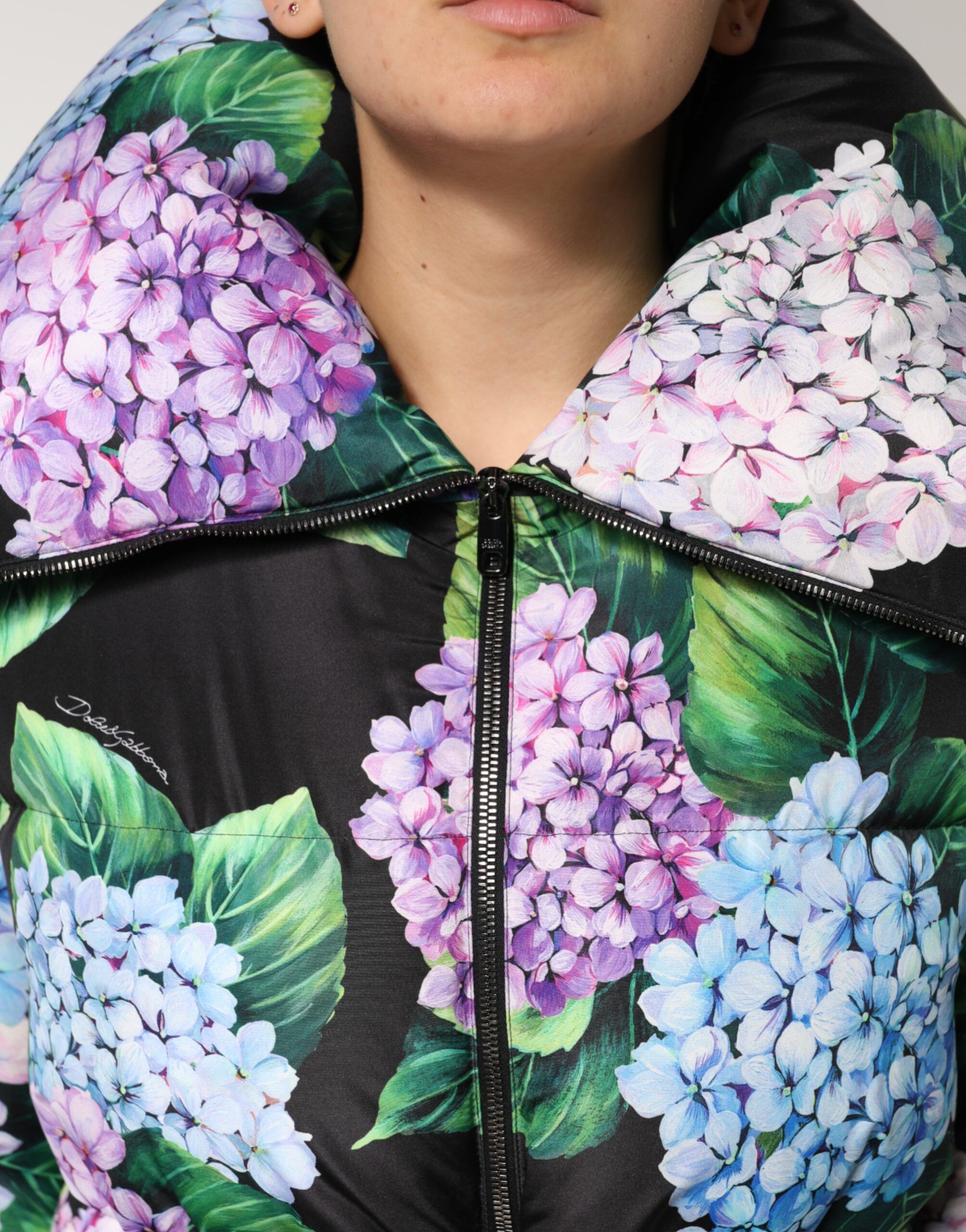 Floral Print Puffer Quilted Women's Jacket - Dolce & Gabbana - Modalova