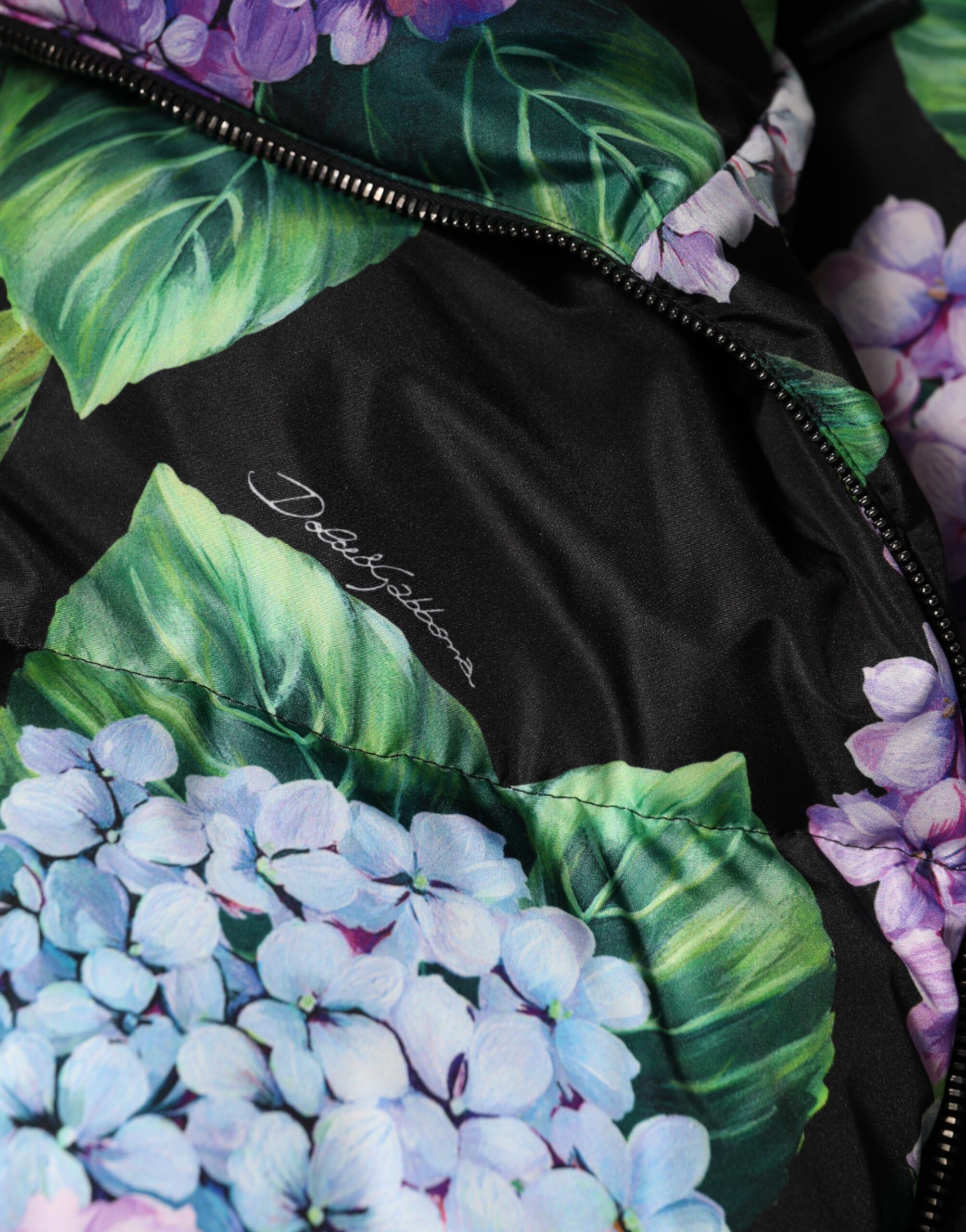 Floral Print Puffer Quilted Women's Jacket - Dolce & Gabbana - Modalova