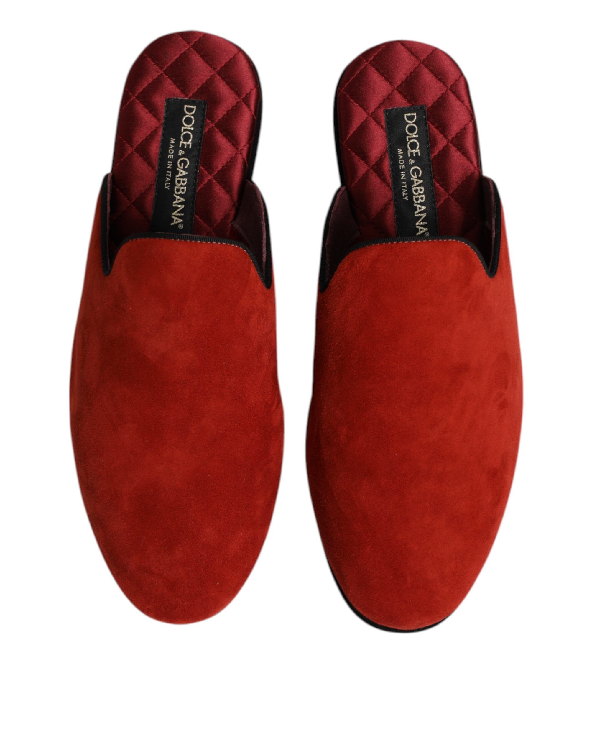 Suede Slides Flat Slipper Men's Shoes - Dolce & Gabbana - Modalova