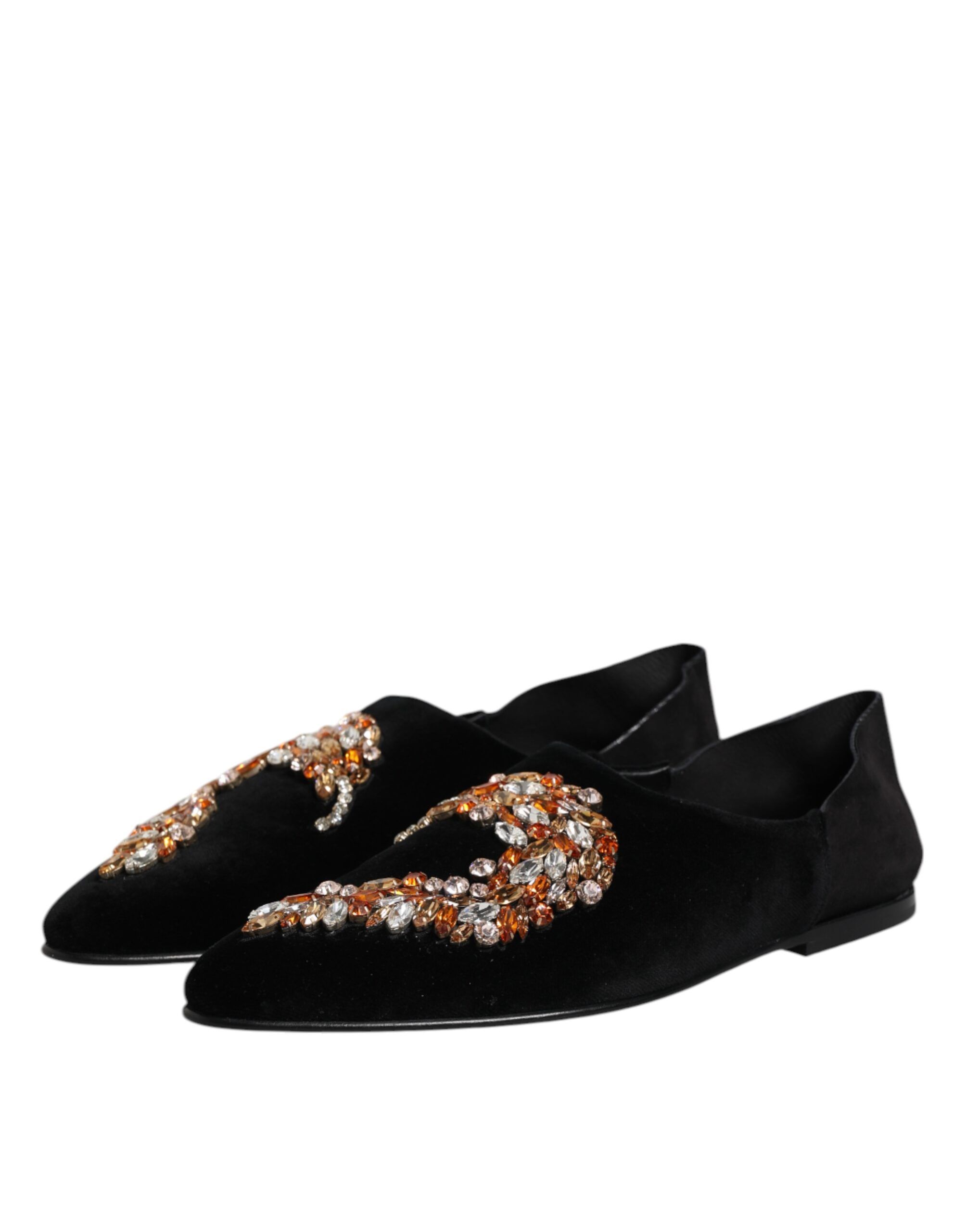 Velvet Embellished Loafer Slip On Men's Shoes - Dolce & Gabbana - Modalova