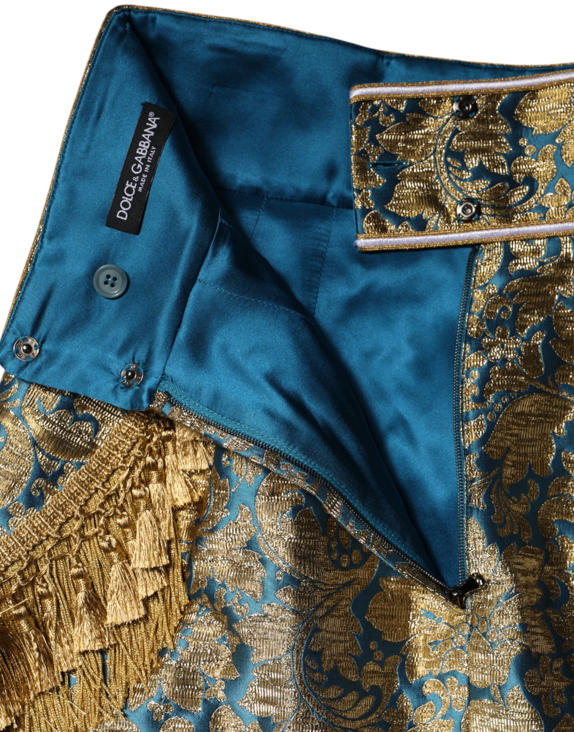 Floral Jacquard Tasseled Mini Women's Skirt - Dolce & Gabbana - Modalova