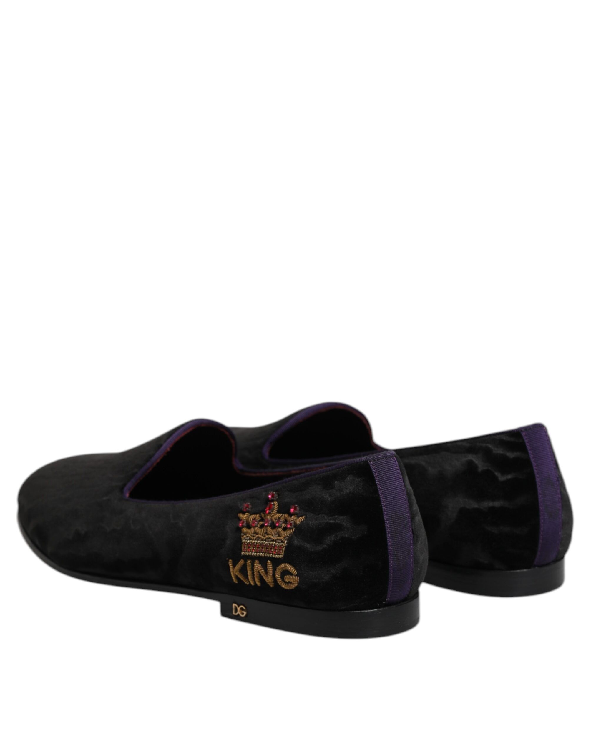 DG Crown Embroidery Loafers Slip On Men's Shoes - Dolce & Gabbana - Modalova