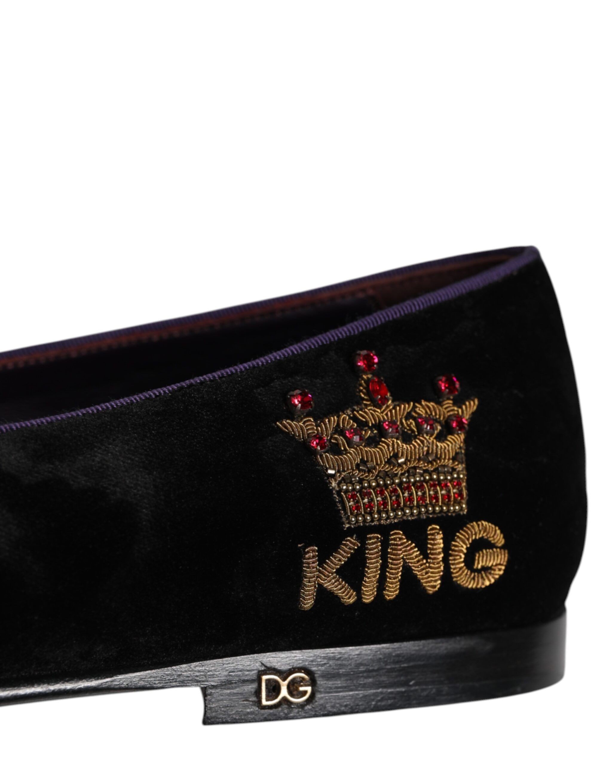 DG Crown Embroidery Loafers Slip On Men's Shoes - Dolce & Gabbana - Modalova