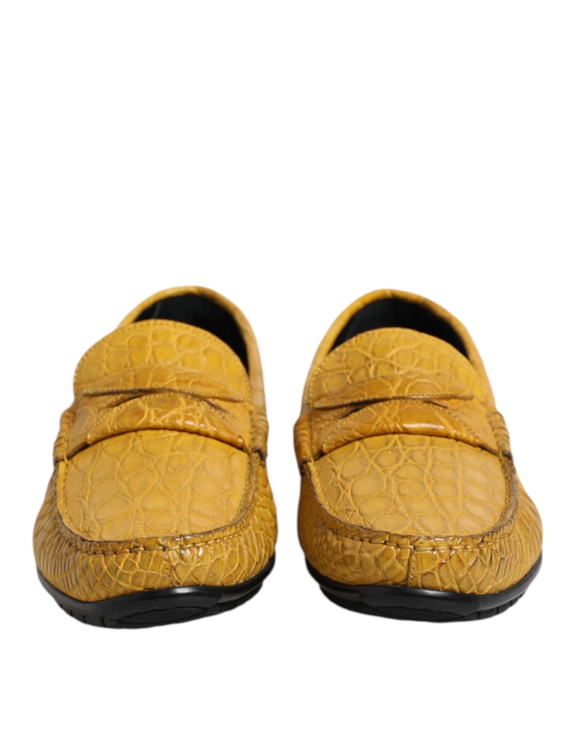 Exotic Leather Loafers Slip On Men's Shoes - Dolce & Gabbana - Modalova