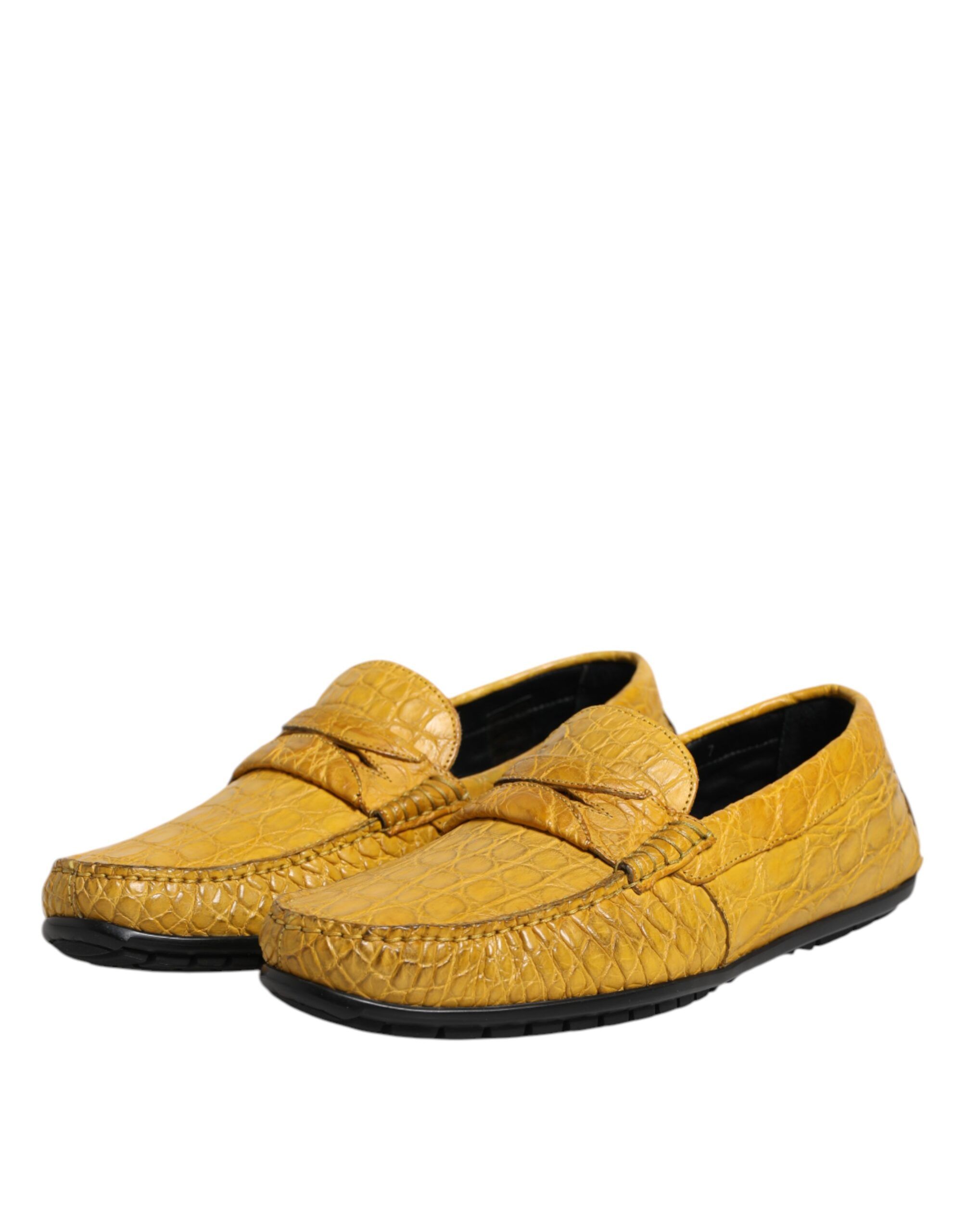 Exotic Leather Loafers Slip On Men's Shoes - Dolce & Gabbana - Modalova